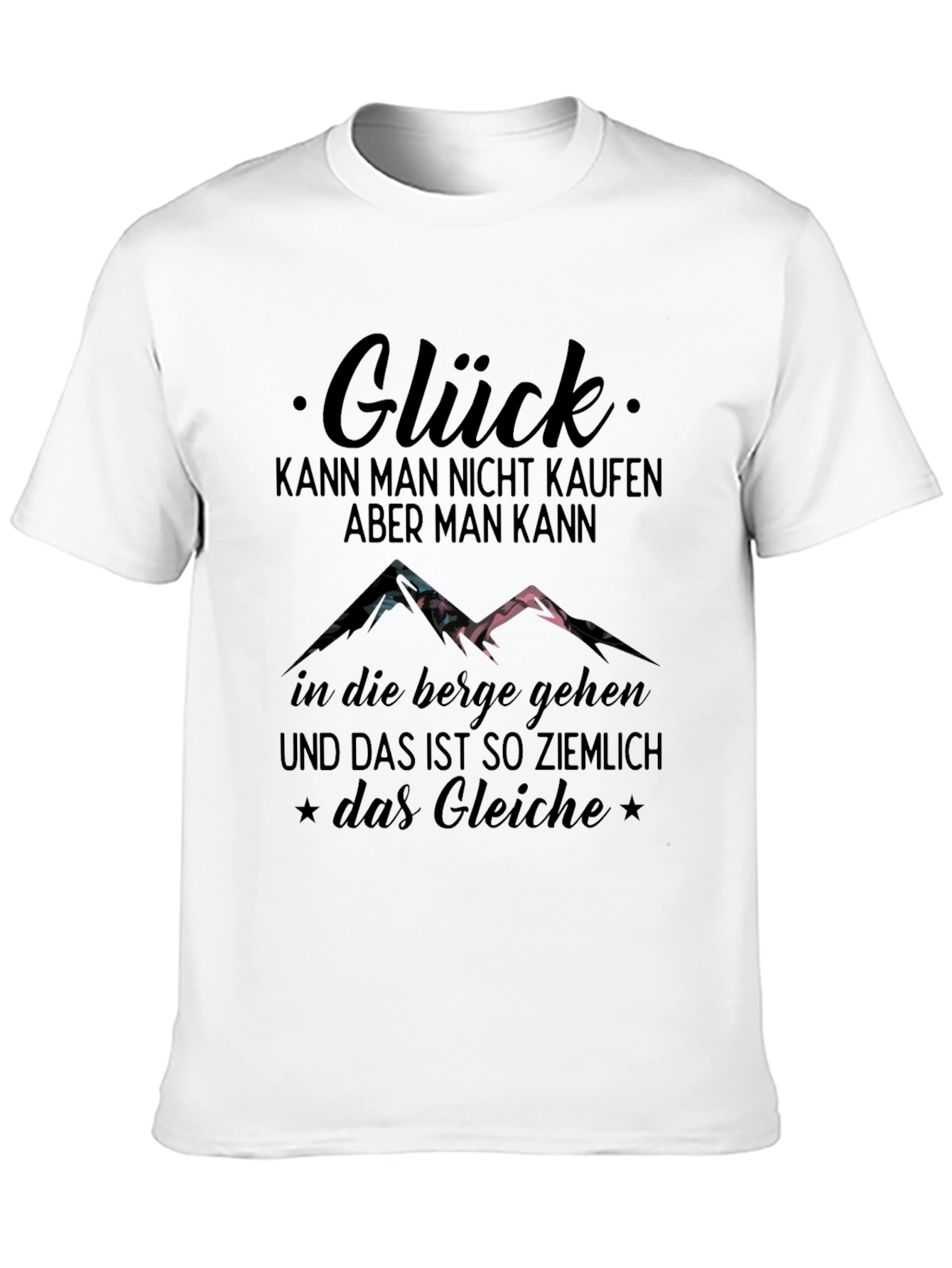 Black Glück Mountain Graphic T-Shirt view 10