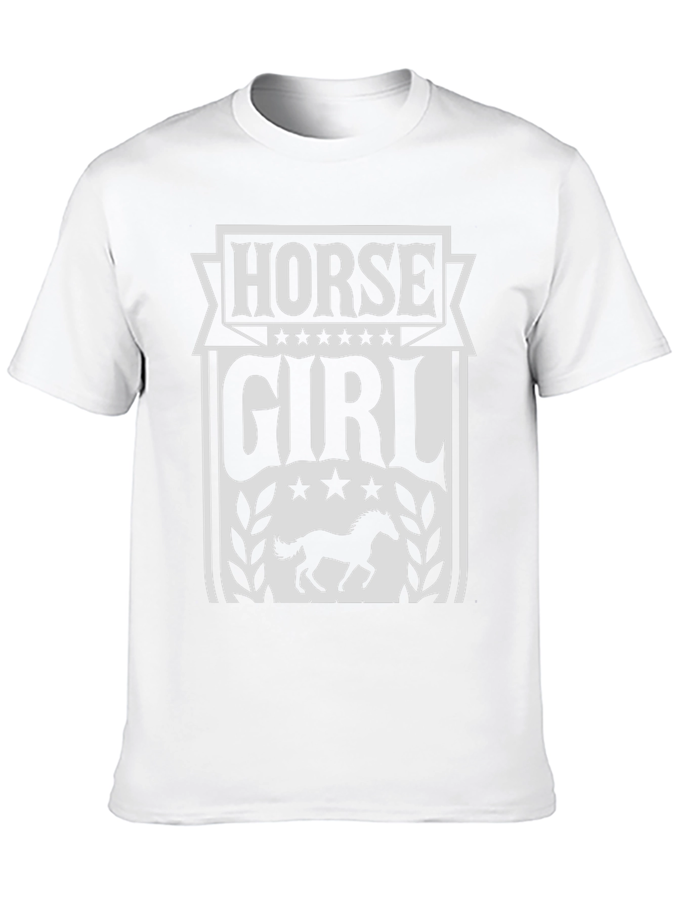 Black Horse Girl Graphic Tee - Black Cotton Blend T-Shirt view 10
