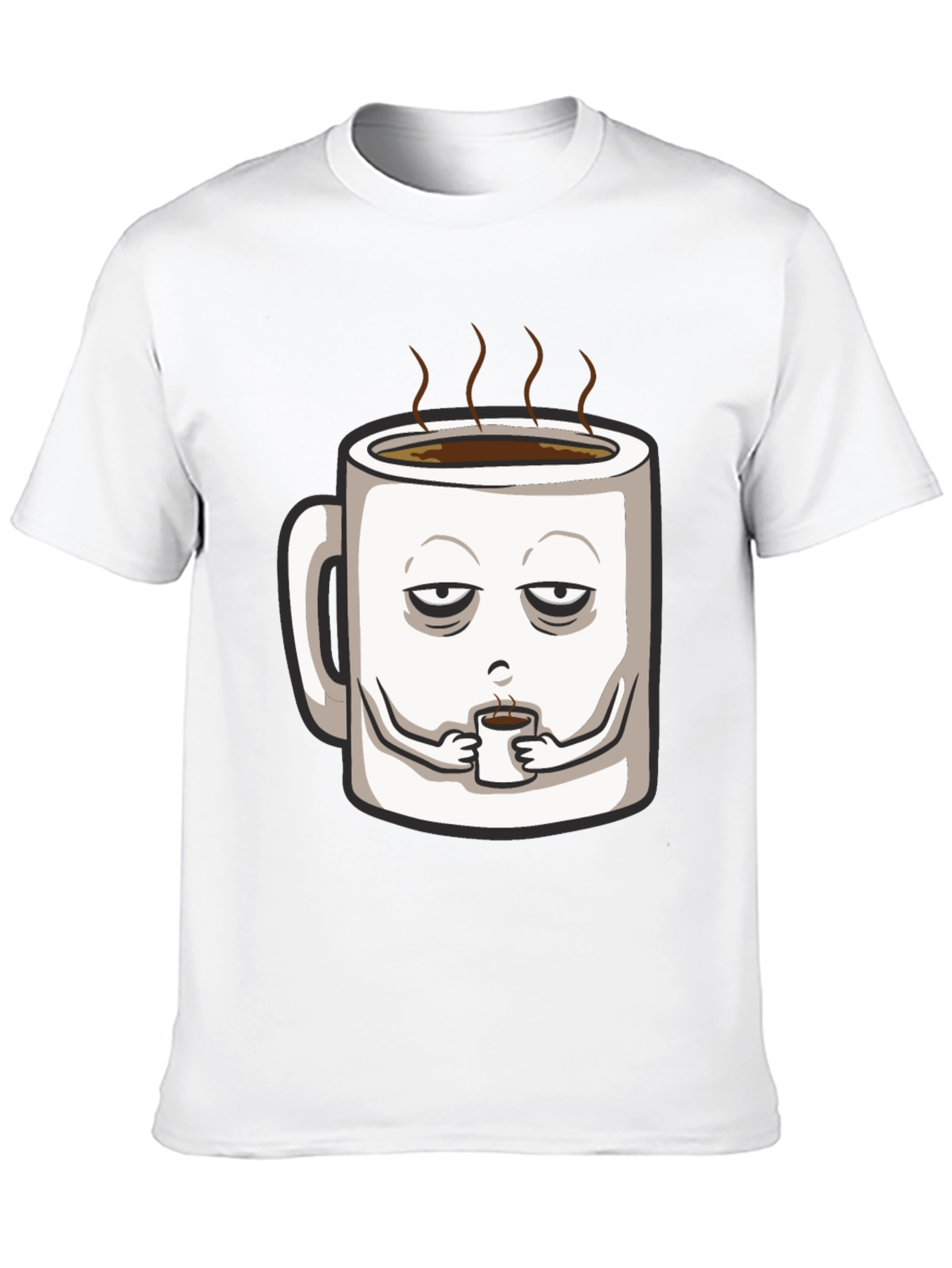 Black Men's "Need Coffee" Graphic Tee - Black view 10