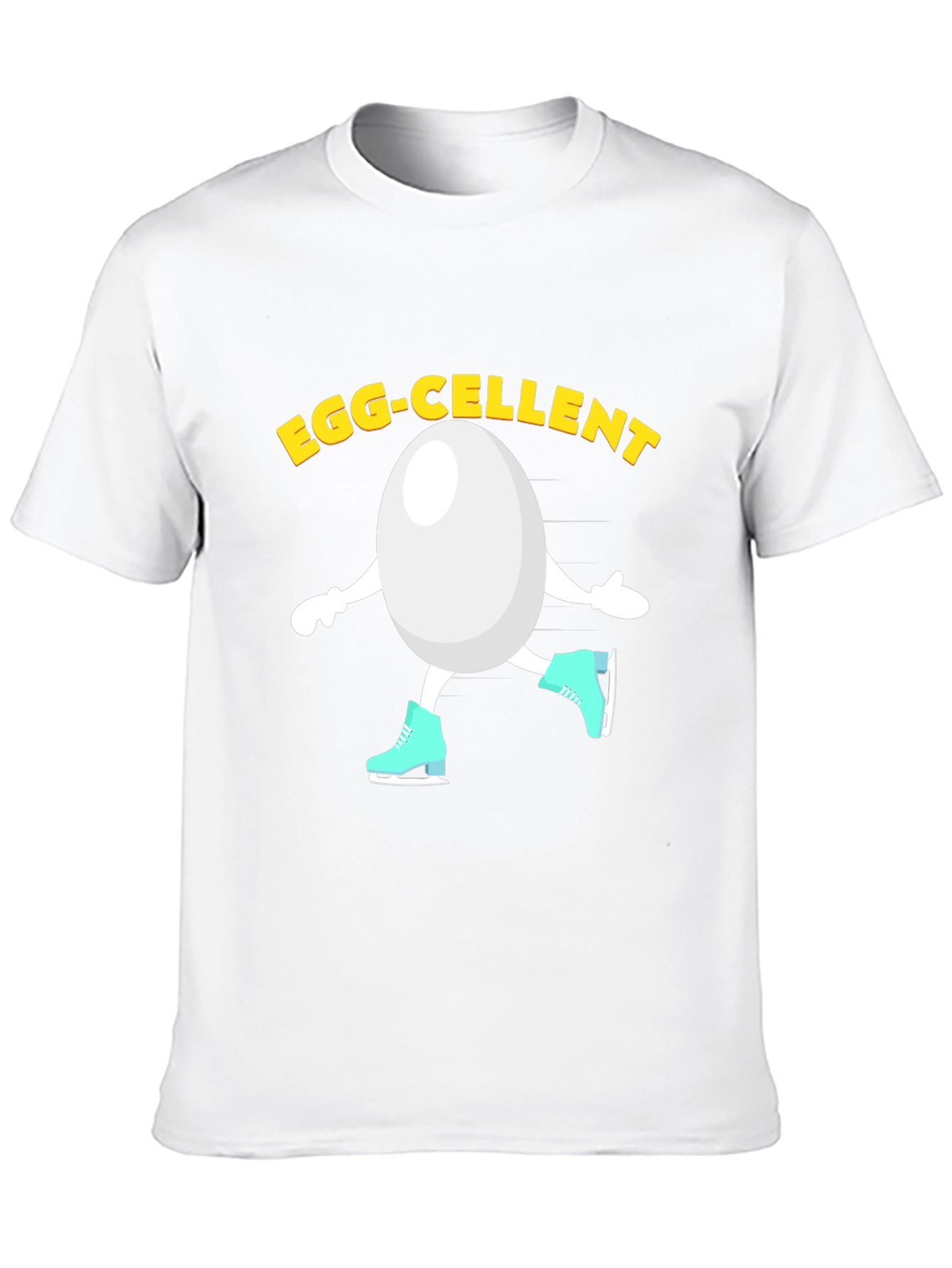 Egg-cellent Skating Egg Humor Graphic Tee - 10