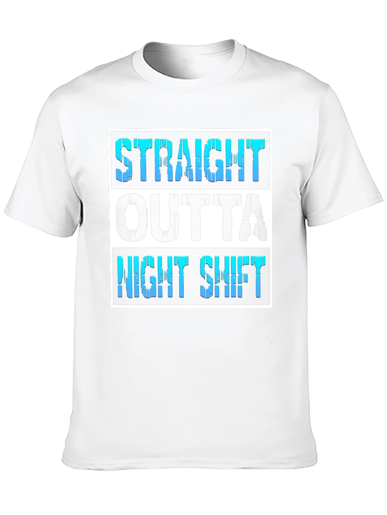 Black Straight Outta Night Shift Tee view 10