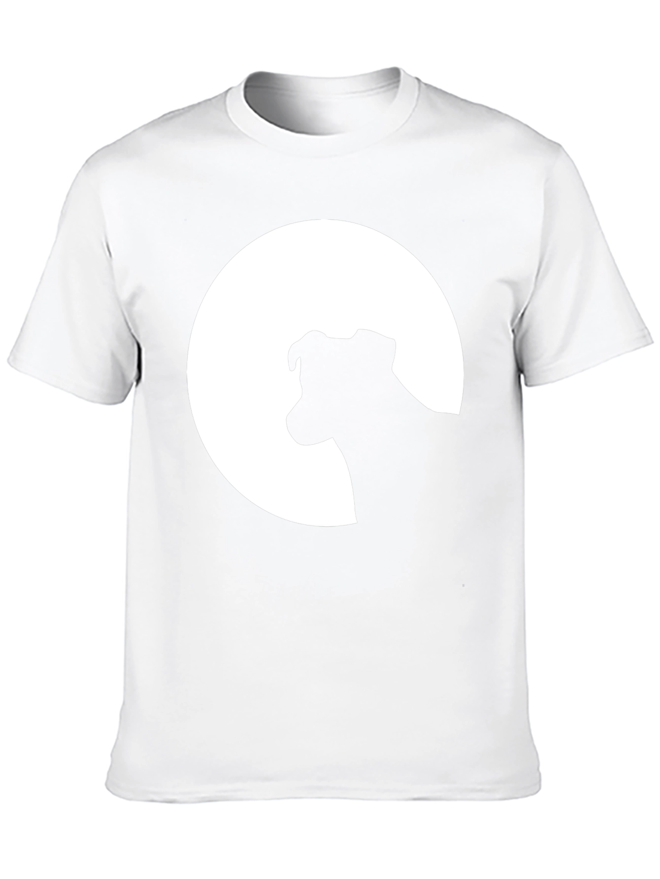 Black Dog Silhouette Moon Graphic Tee - Black Unisex Shirt view 10