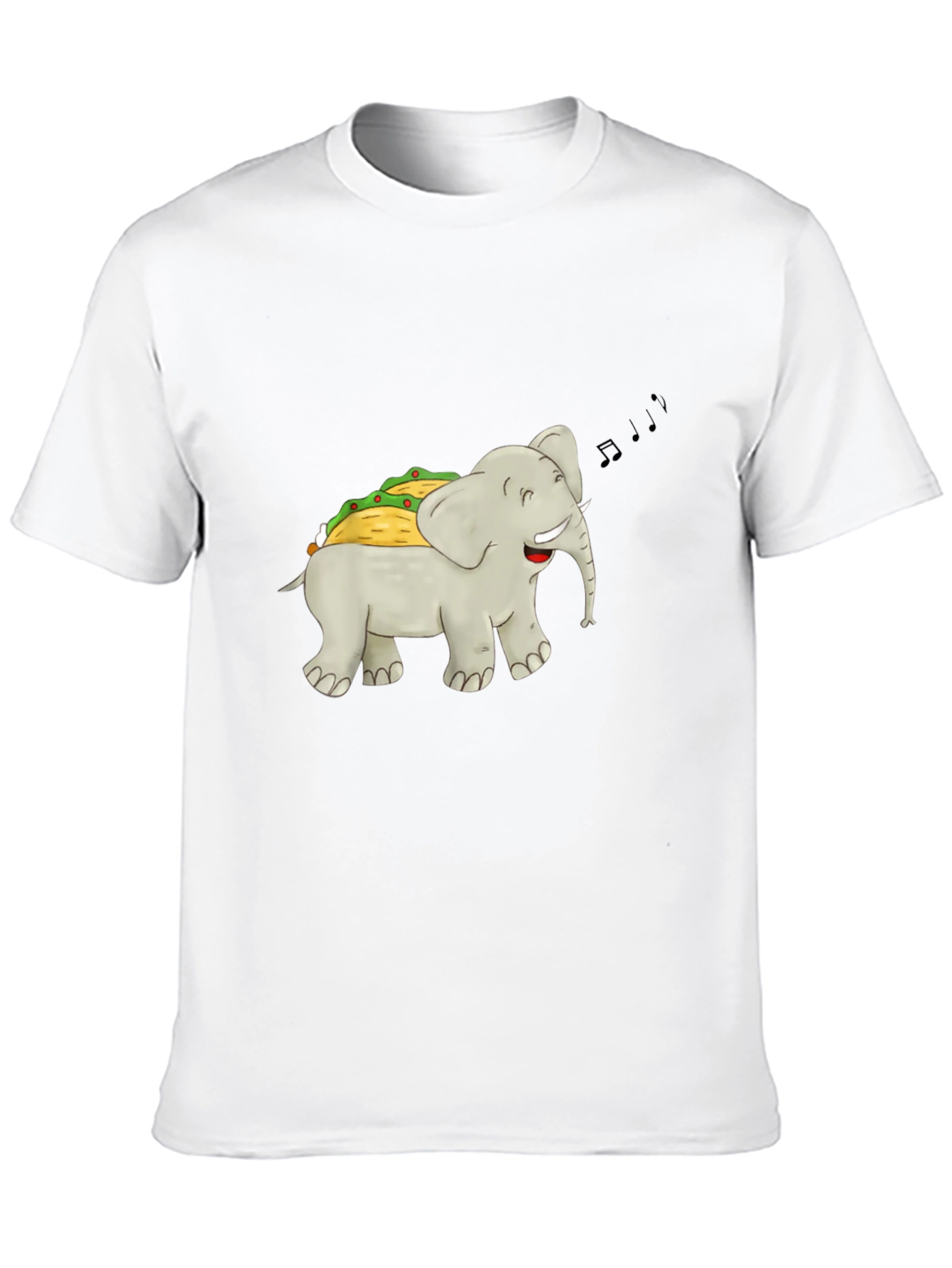 Black Elephant Taco Funny Graphic T-Shirt view 10