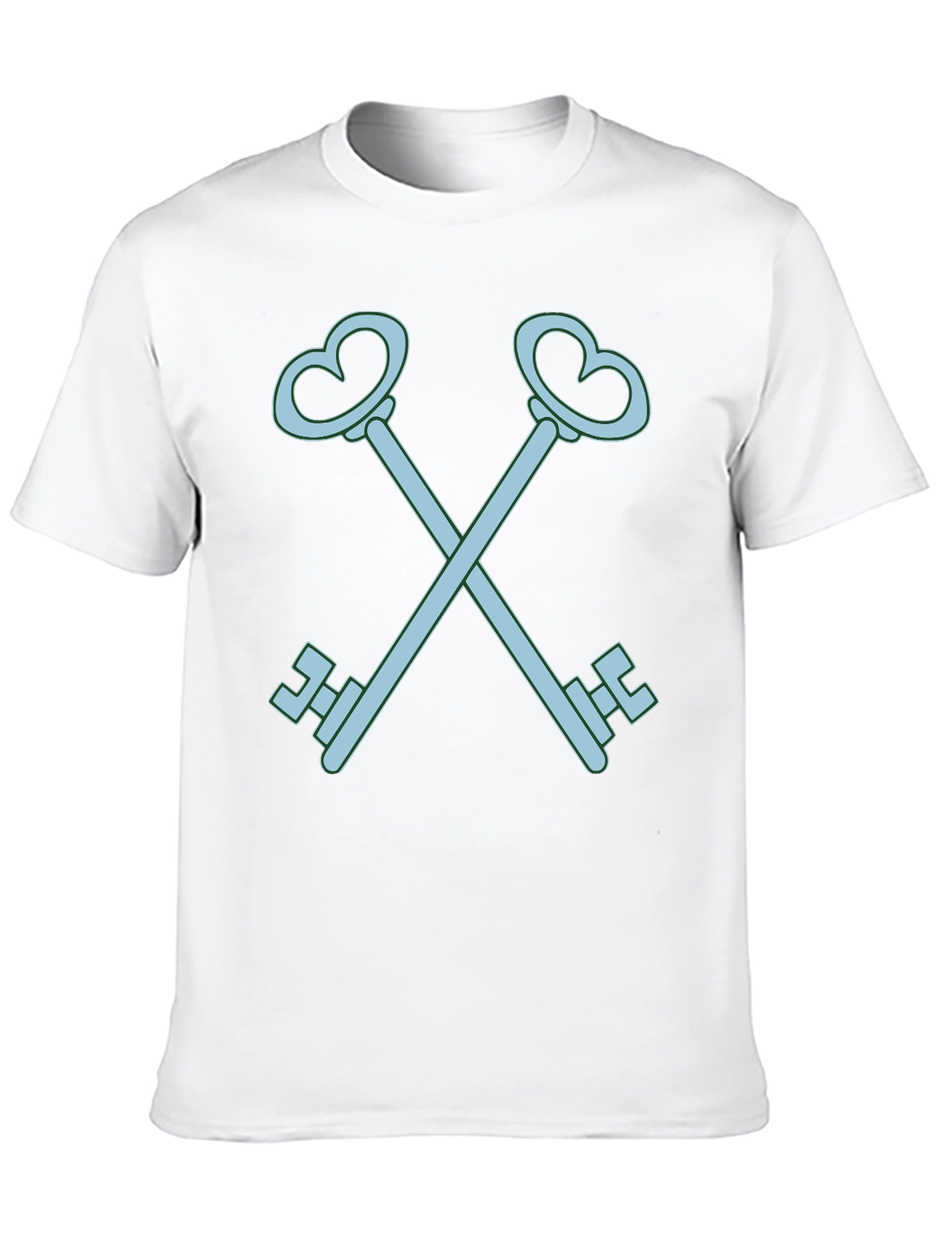 Black Heart Key Graphic Tee - Black Cotton view 10