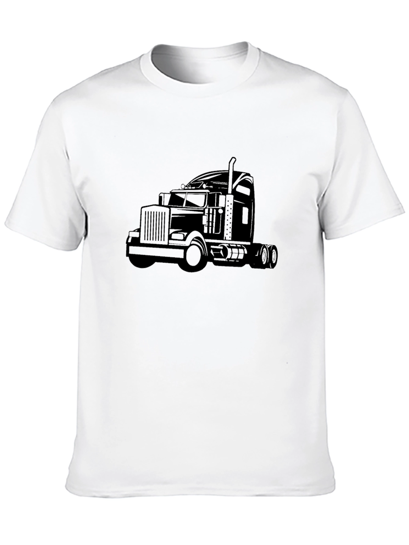 Black Truck Graphic Tee - Black Cotton T-Shirt view 10