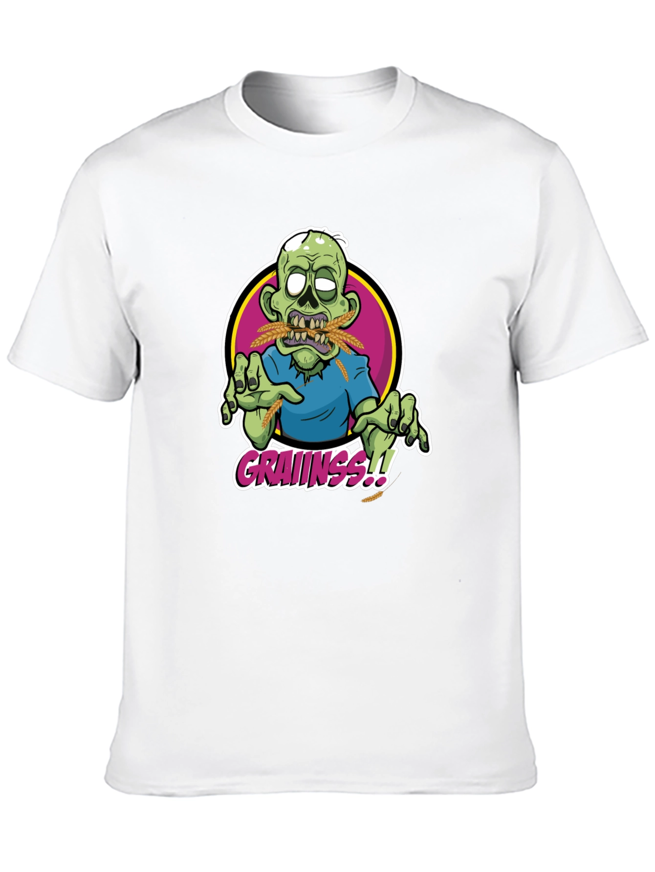 Black Zombie "Grainss!!" Graphic T-Shirt view 10
