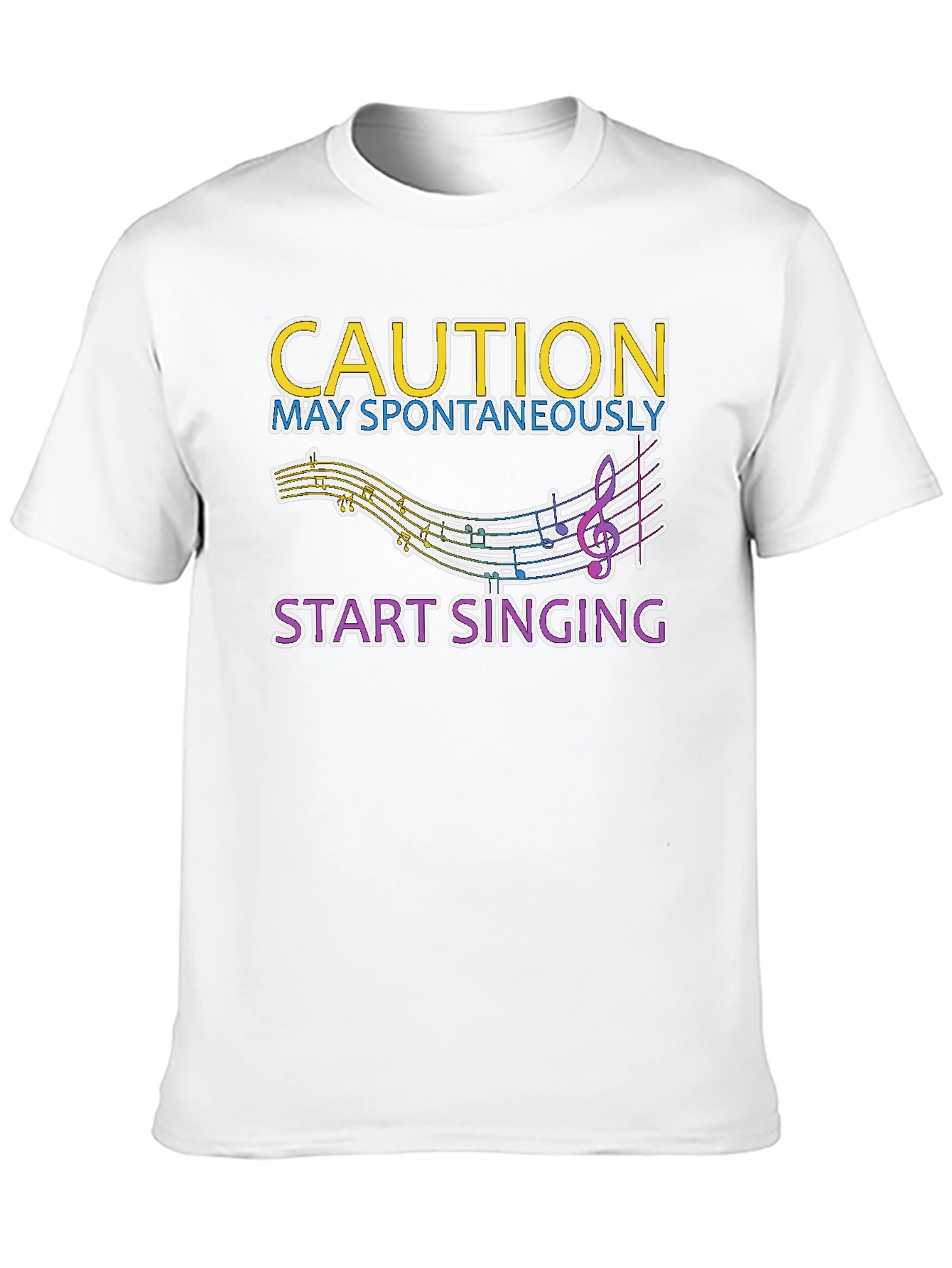 Black Caution May Spontaneously Start Singing Tee view 10