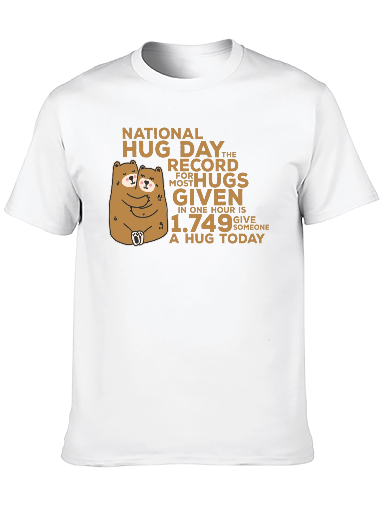 Black National Hug Day T-Shirt: Give Someone a Hug Today! view 10