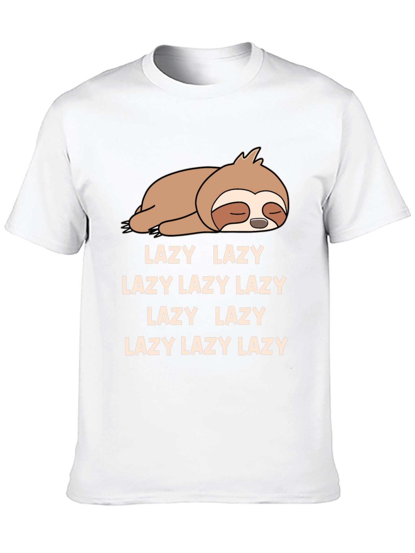 Black Lazy Sloth T-Shirt Funny Graphic Tee view 10