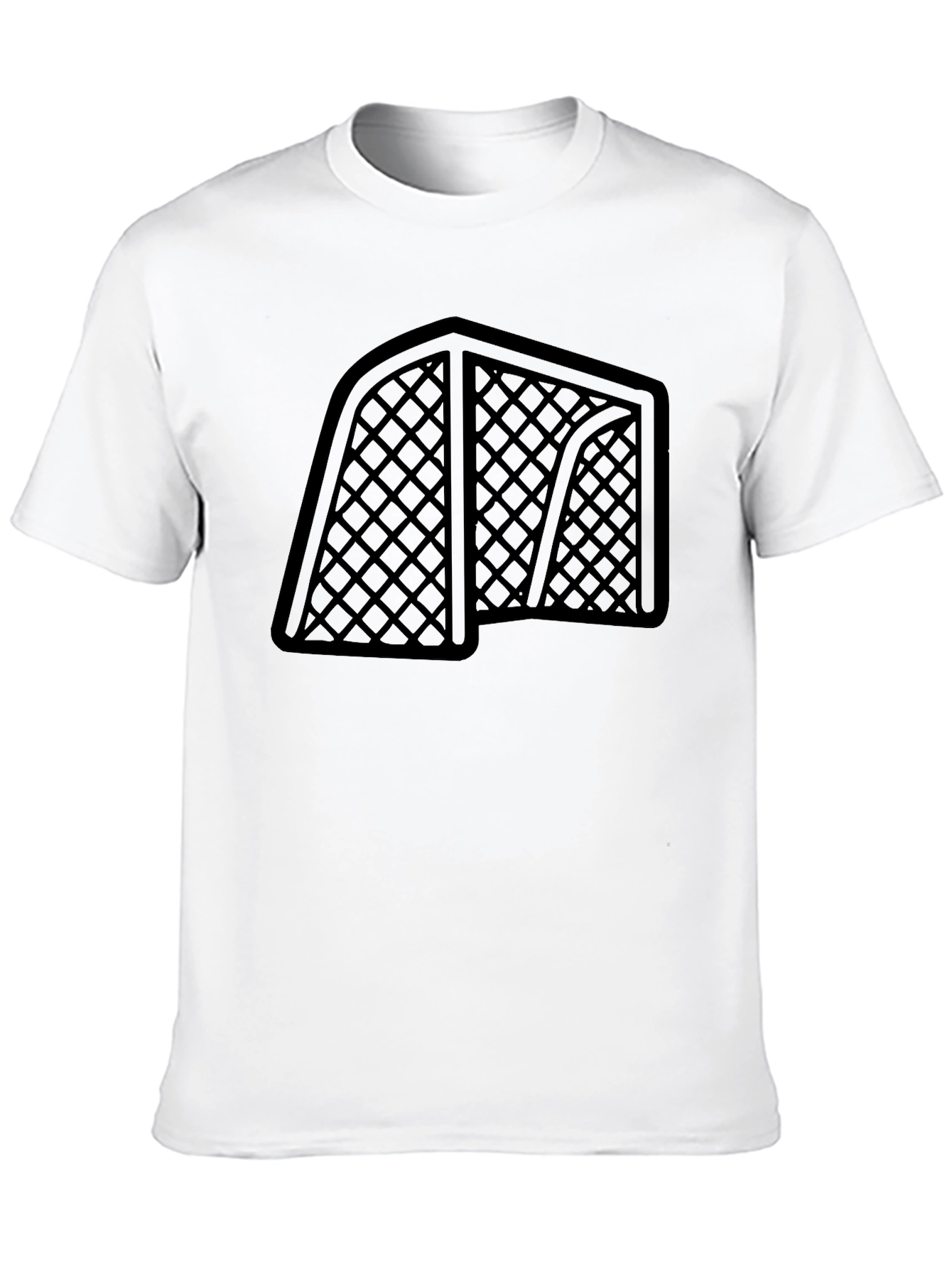 Black Hockey Goal Graphic Tee - Black Cotton view 10