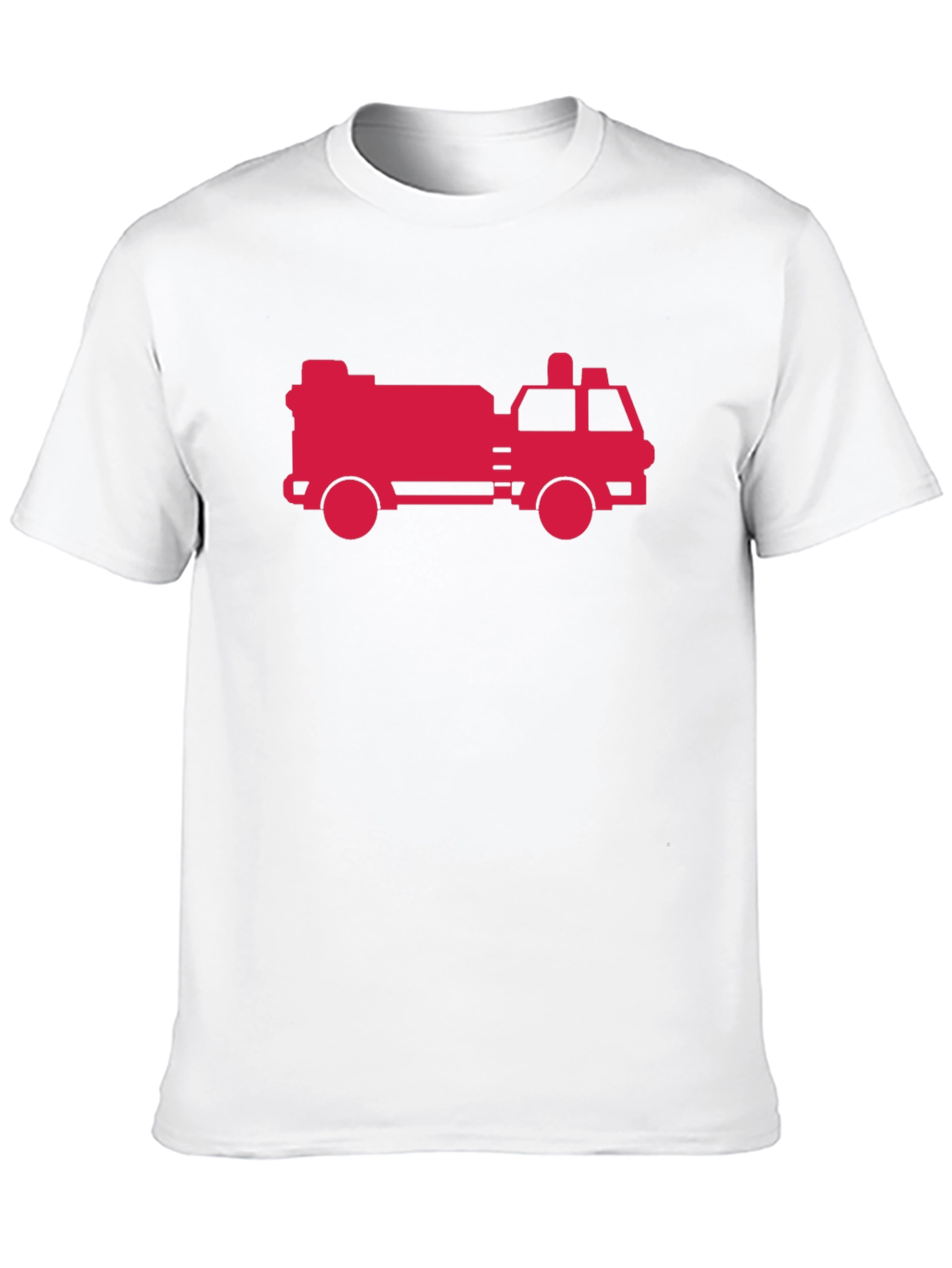 Black Firetruck Graphic Tee - Black Cotton T-Shirt view 10