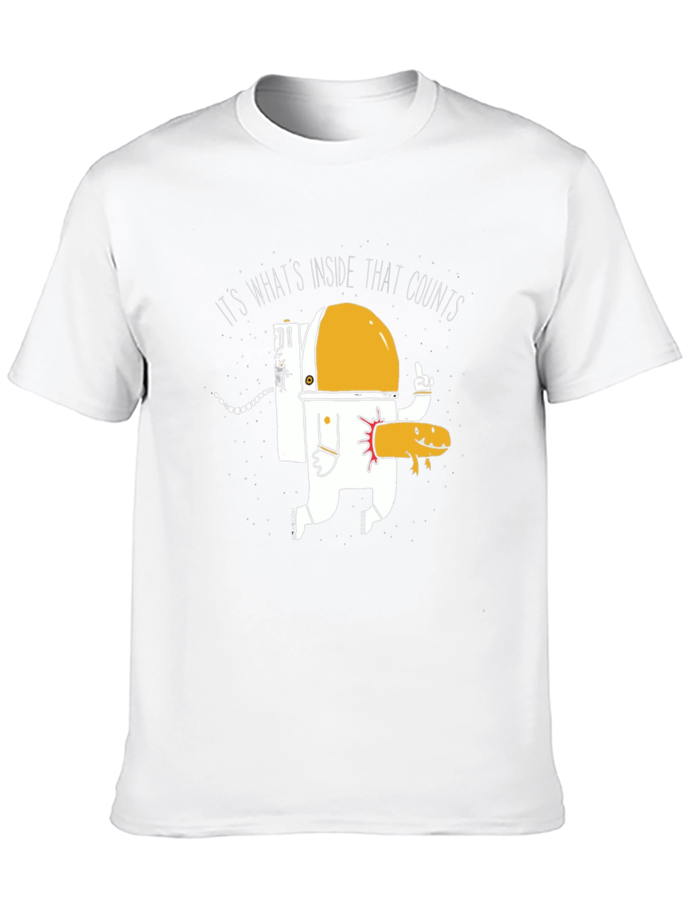 Black Funny Astronaut and Axolotl Graphic T-Shirt - Black view 10