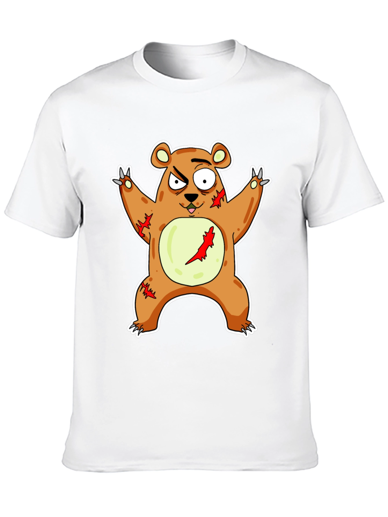 Black Zombie Bear T-Shirt - Men's Black Tee view 10