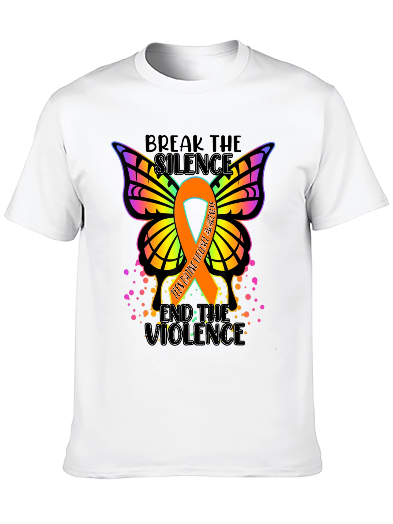 Black Teen Dating Violence Awareness T-Shirt view 10