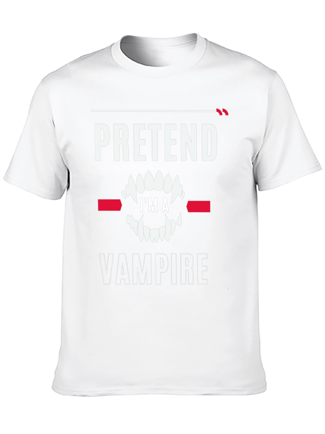 Black Pretend I'm a Vampire T-Shirt - Funny Halloween Costume Tee view 10