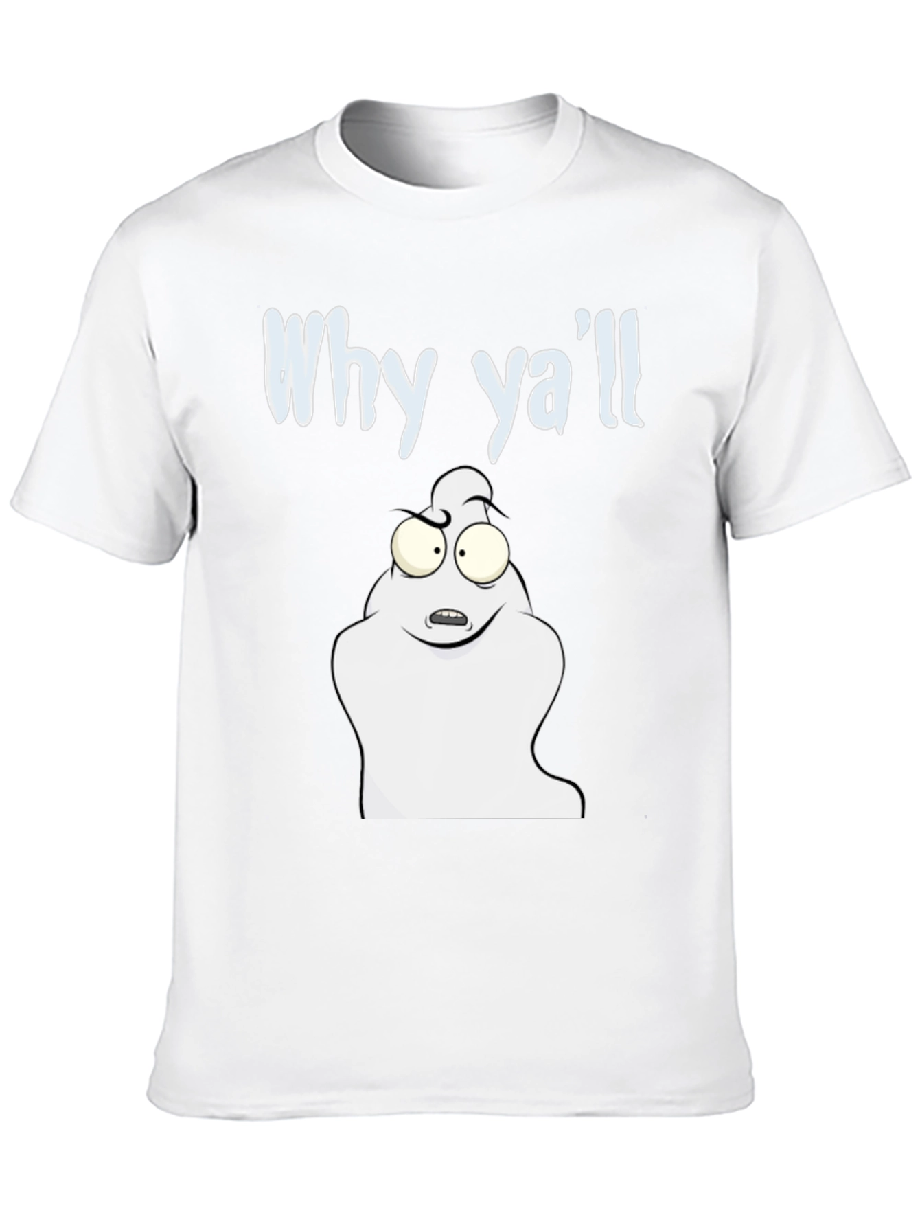 Black Why Ya'll Funny Ghost T-Shirt - Black Cotton Tee view 10