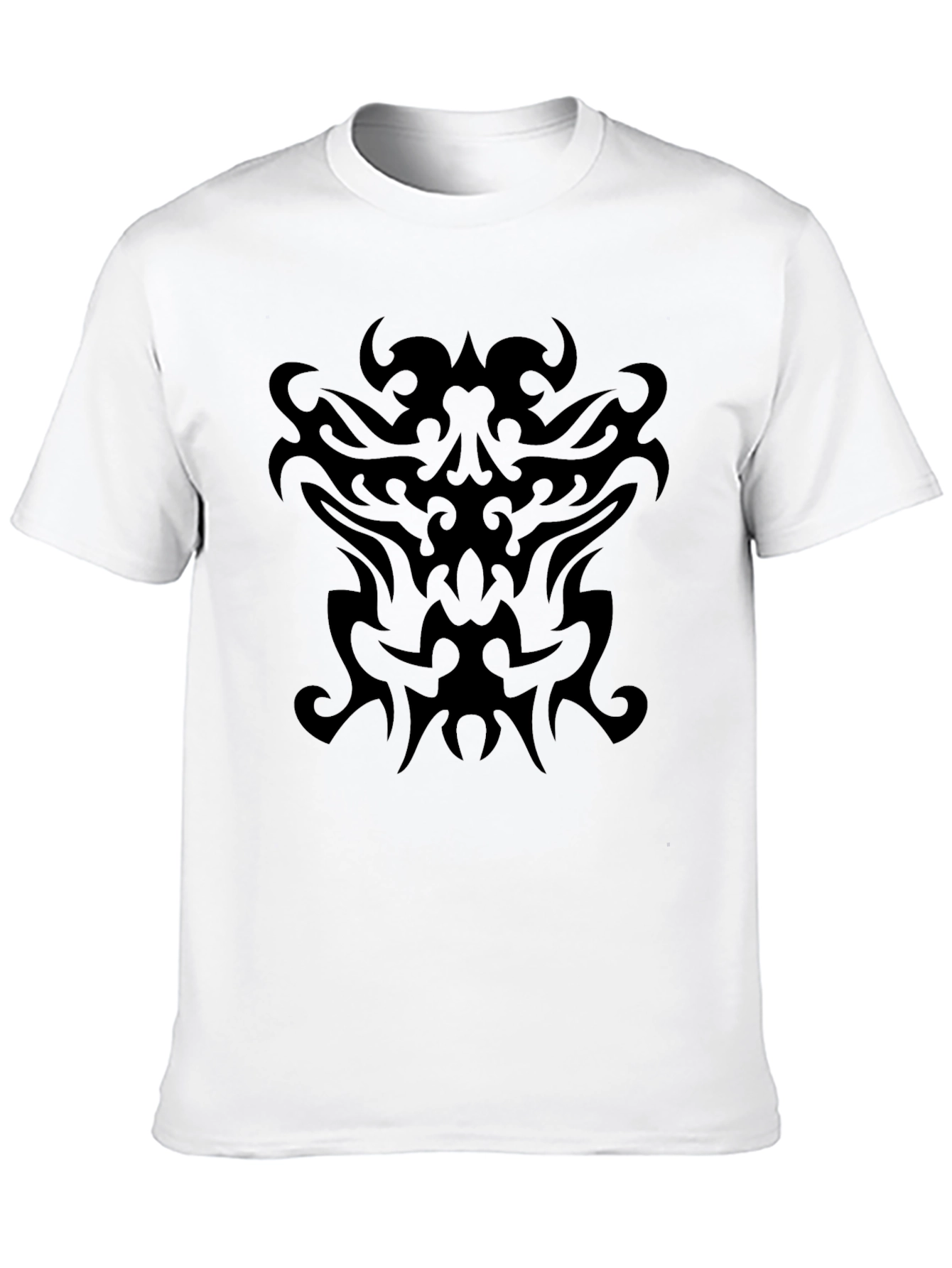 Black Men's Black Tribal Graphic T-Shirt view 10