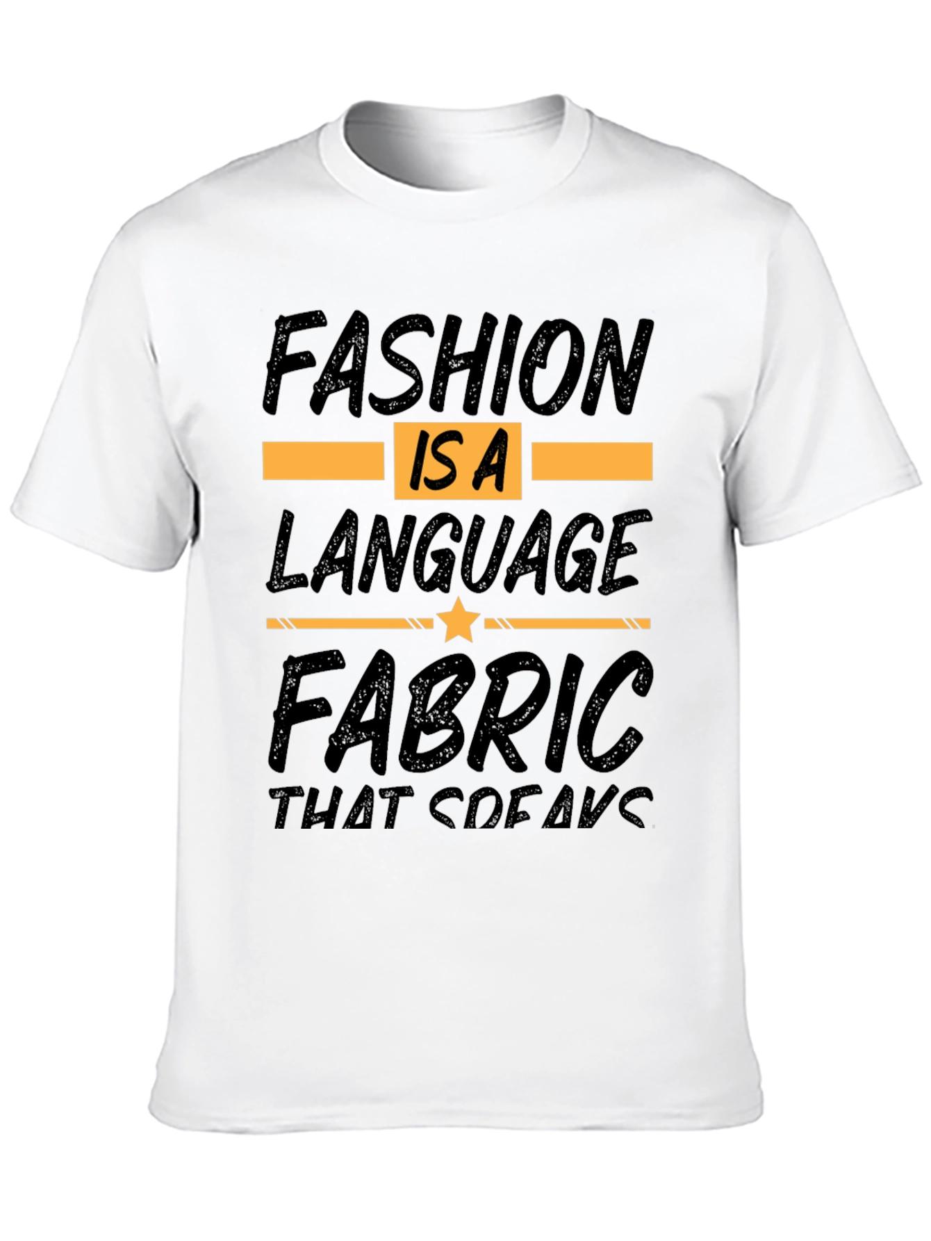 Fashion Is A Language Black Graphic Tee - 10