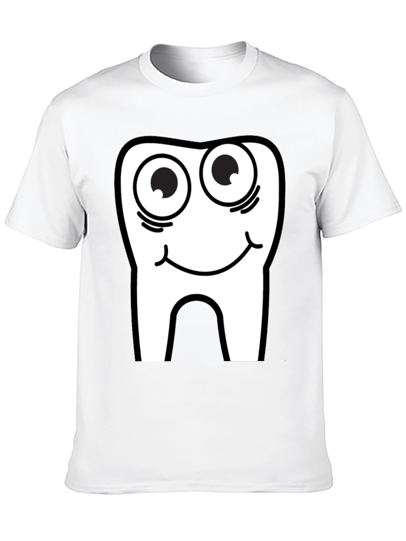 Black Funny Tooth Graphic Tee - Black Cotton T-Shirt view 10