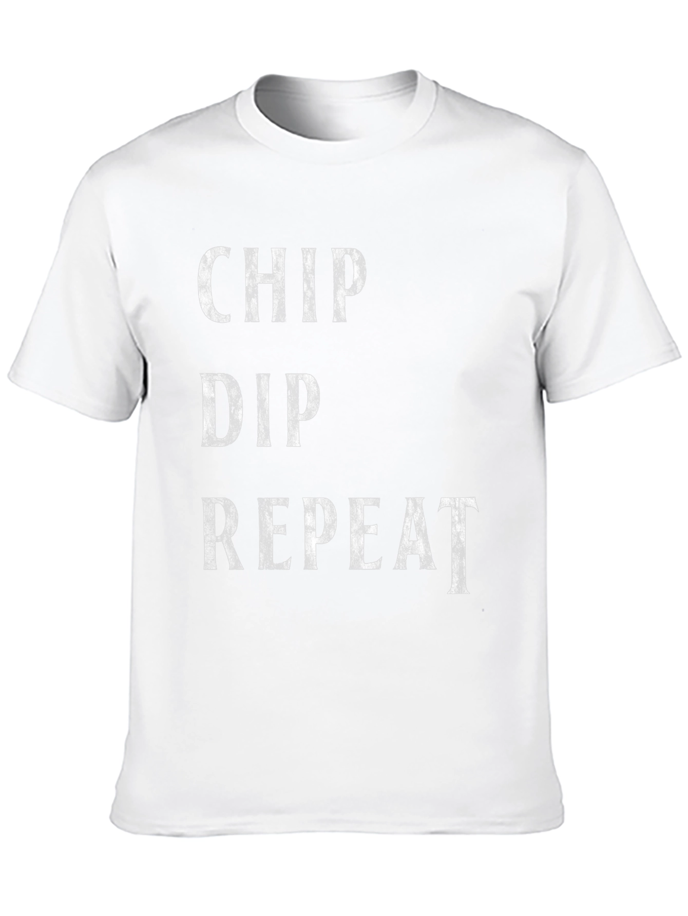 Black Chip Dip Repeat Graphic Tee - Funny Food Lover's T-Shirt view 10