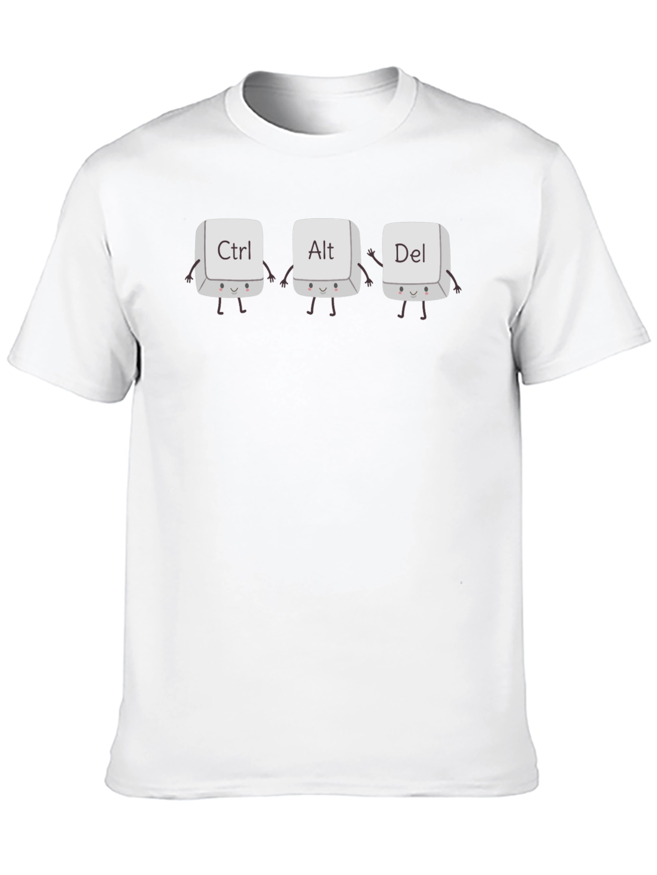 Black Ctrl Alt Del Funny Keyboard T-Shirt view 10