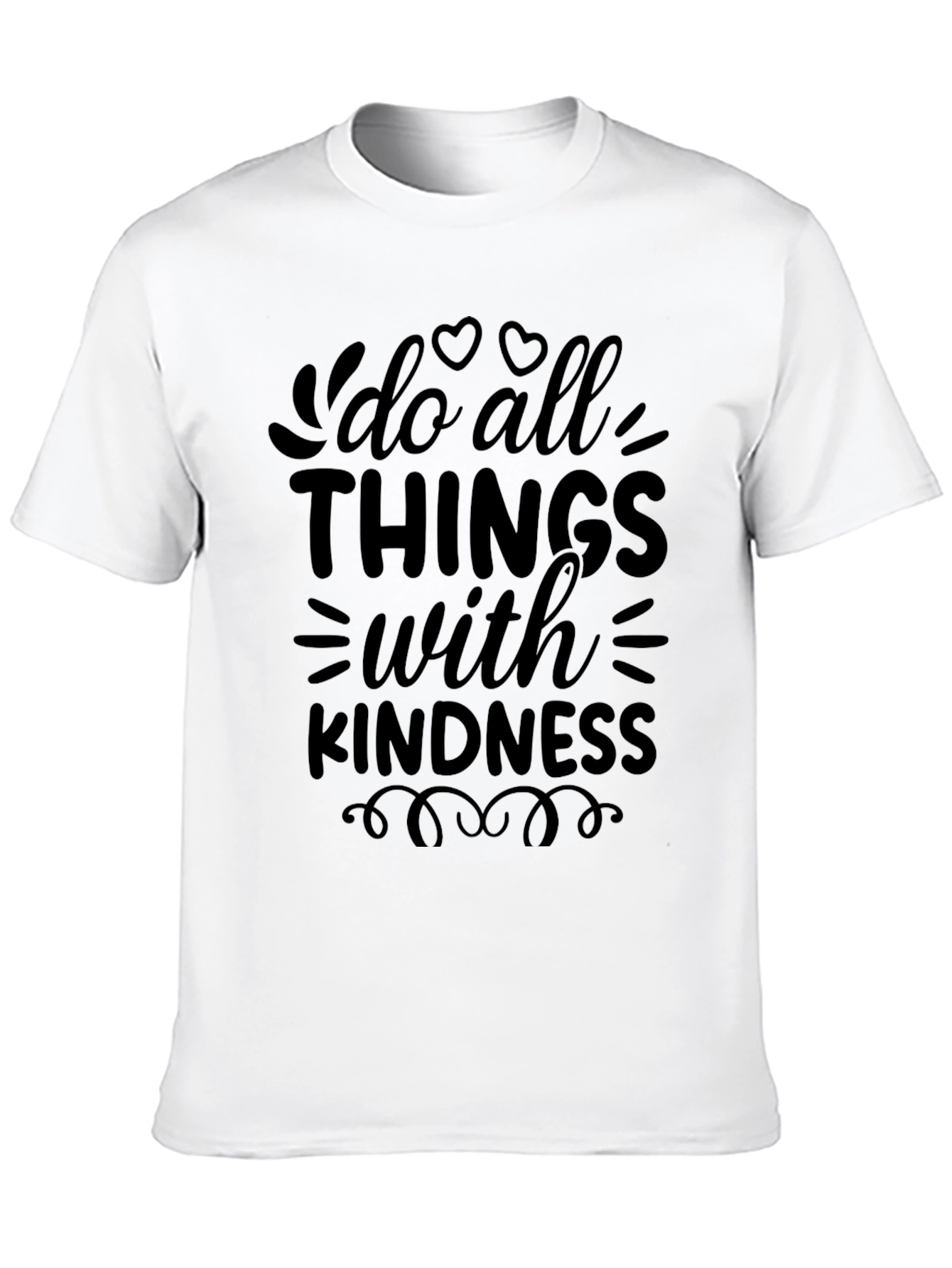 Black Kindness Graphic Tee - Black Casual Shirt view 10