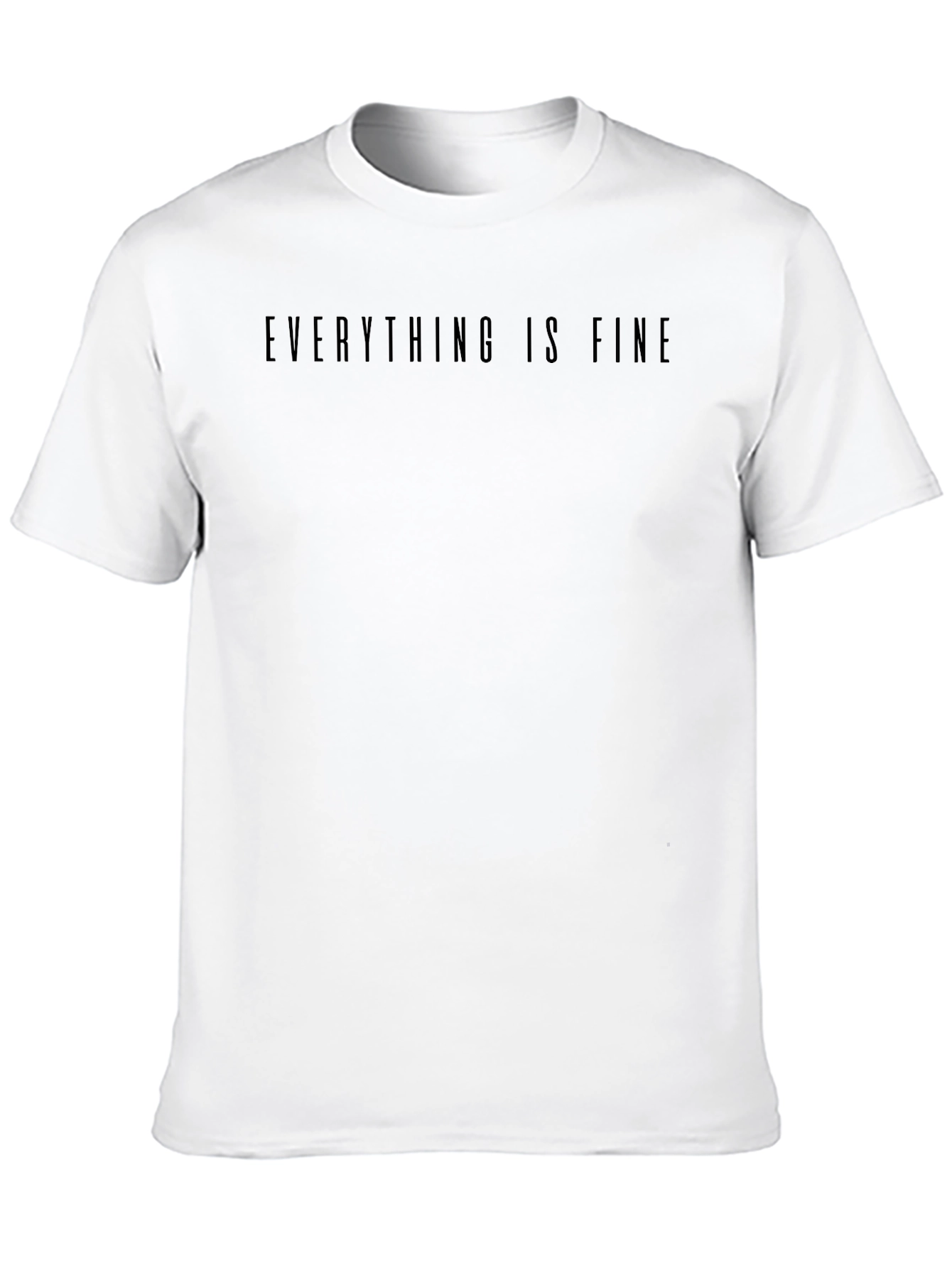 Black Everything Is Fine Black Graphic Tee view 10