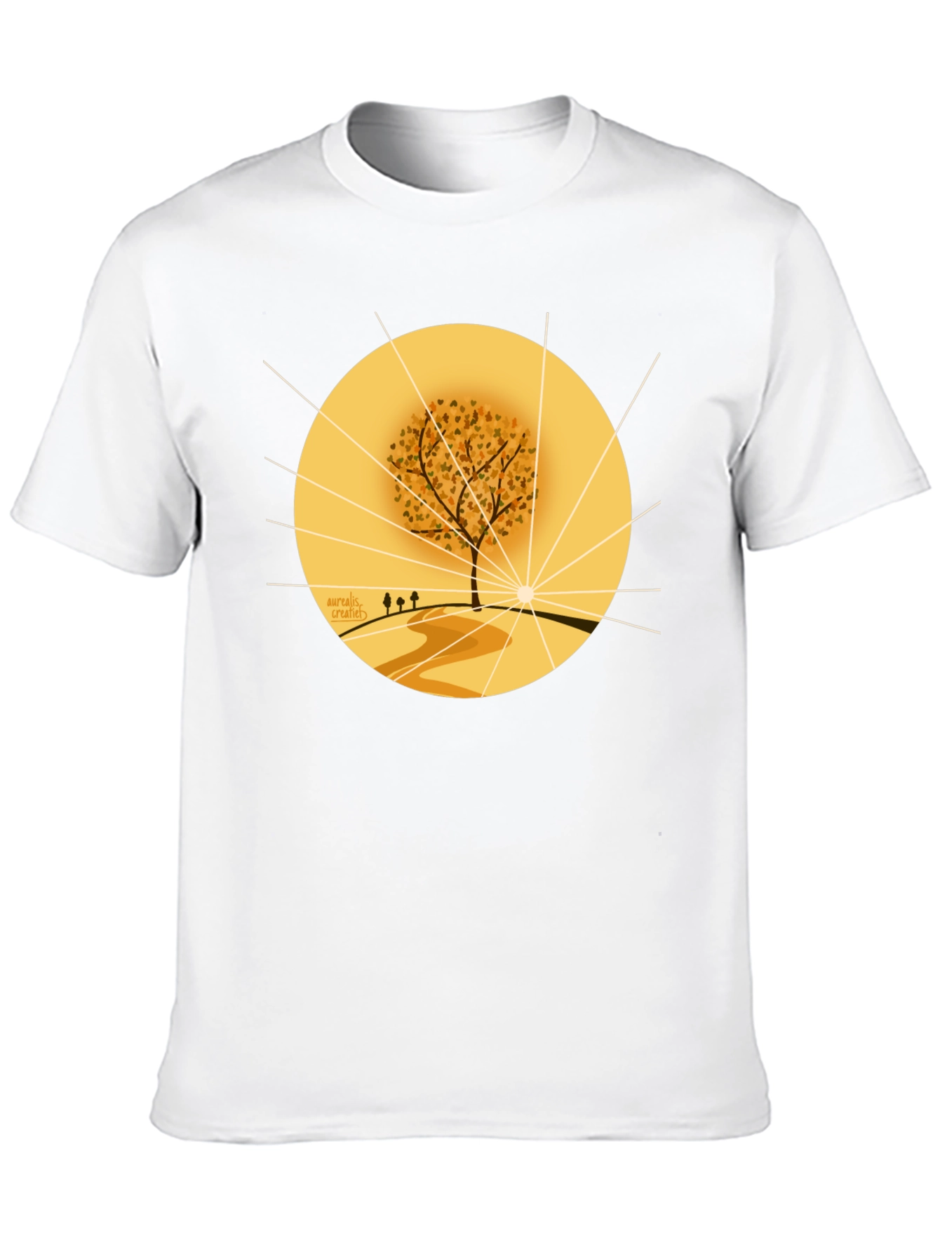 Black Autumnal Tree Graphic Tee - Black Cotton Blend view 10