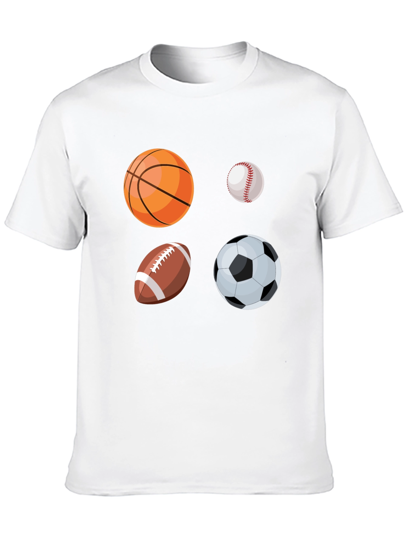 Black Sports Ball Graphic Tee - Black Cotton Blend T-Shirt view 10