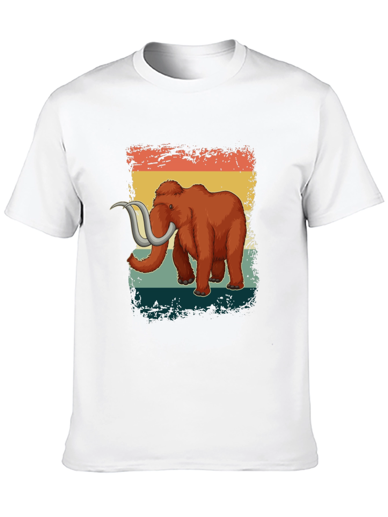 Black Retro Mammoth Graphic T-Shirt Vintage Style Tee view 10