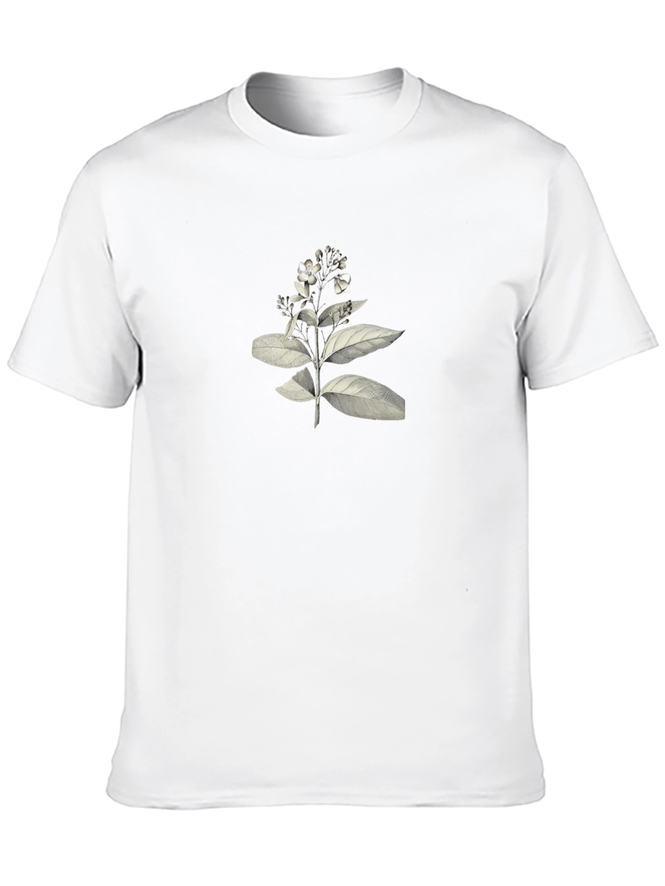 Black Botanical Print Black Tee view 10