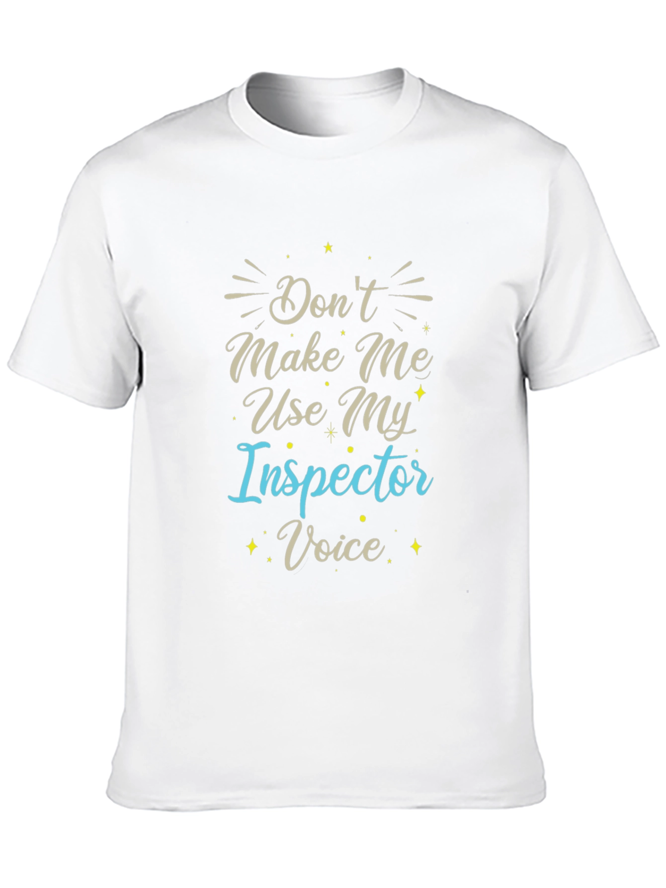 Black Inspector Voice T-Shirt - Funny Job Tee view 10
