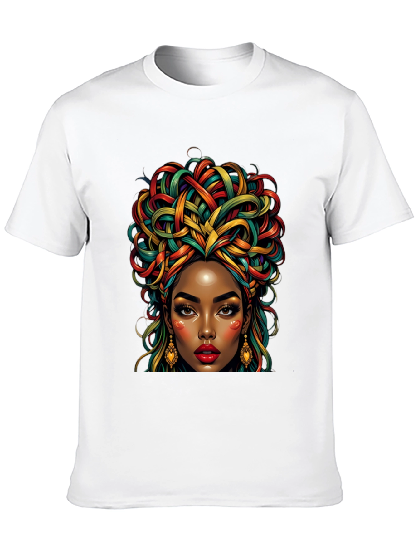 Black T-Shirt - Woman Portrait - 10