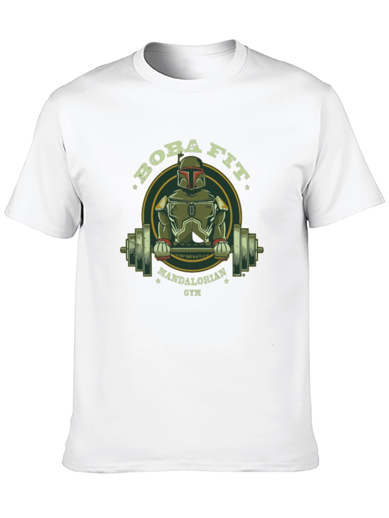 Black Boba Fit Mandalorian Gym T-Shirt view 10