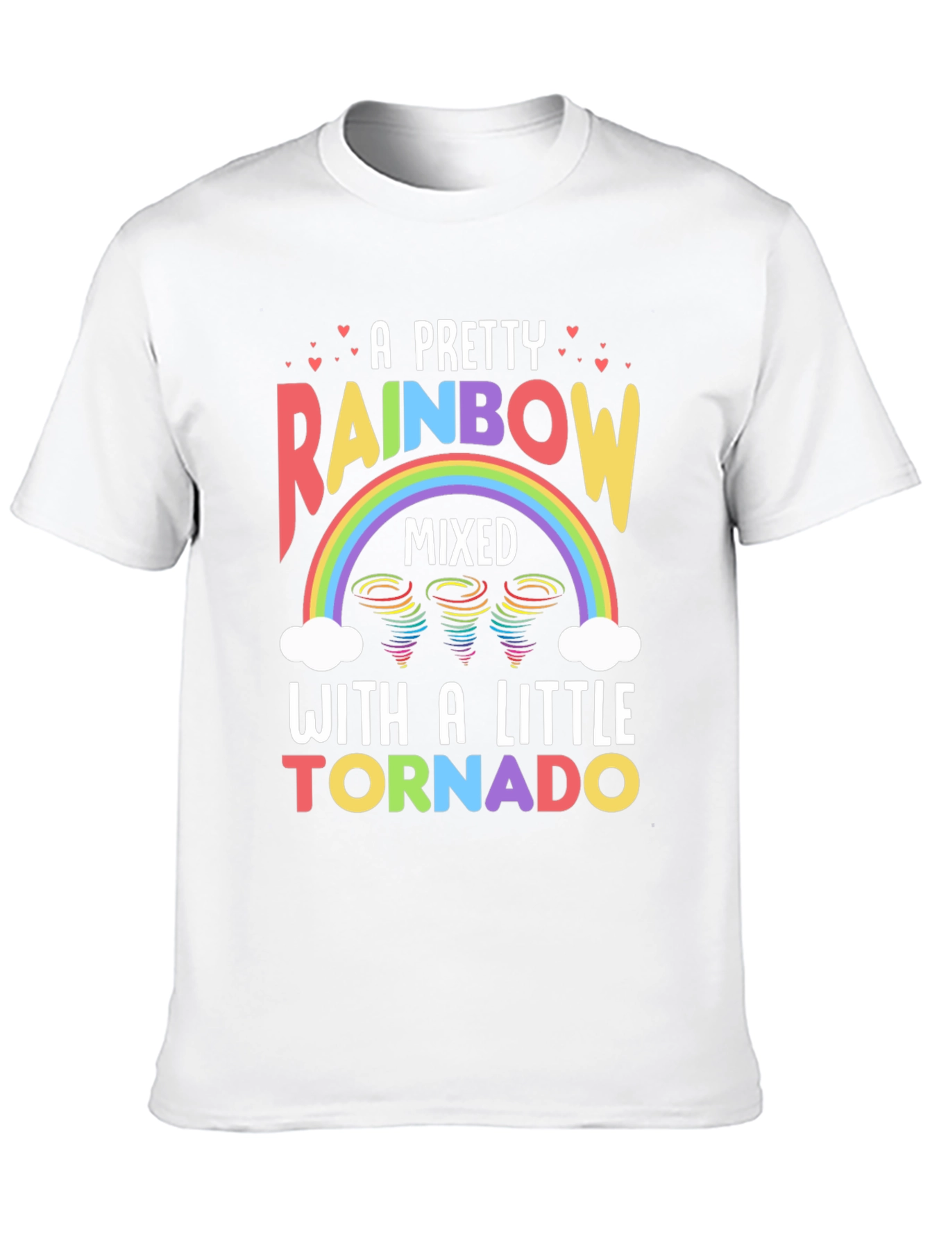 Black Rainbow Tornado T-Shirt, Unique Weather Design view 10