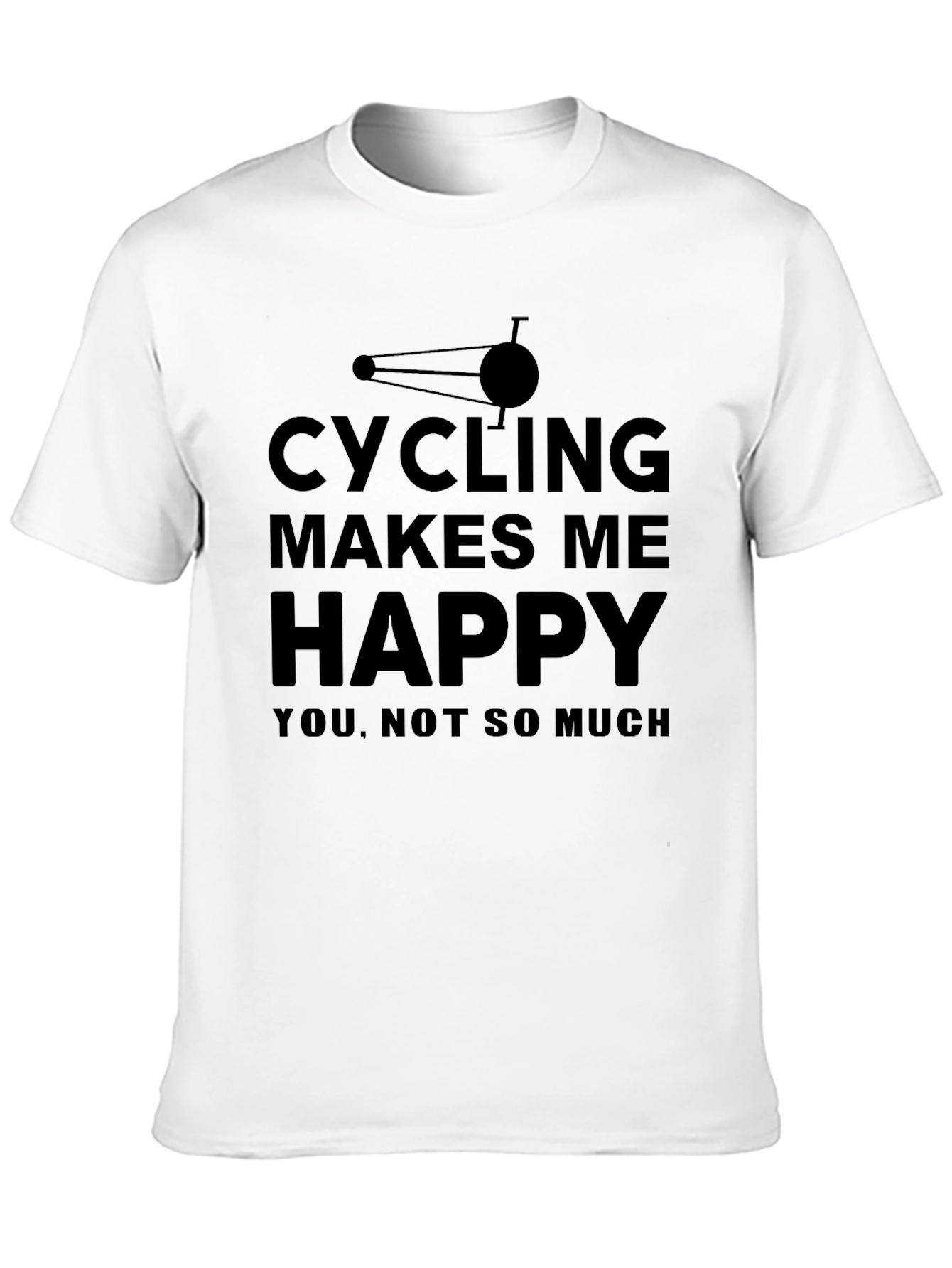 Black Cycling Makes Me Happy Tee view 10