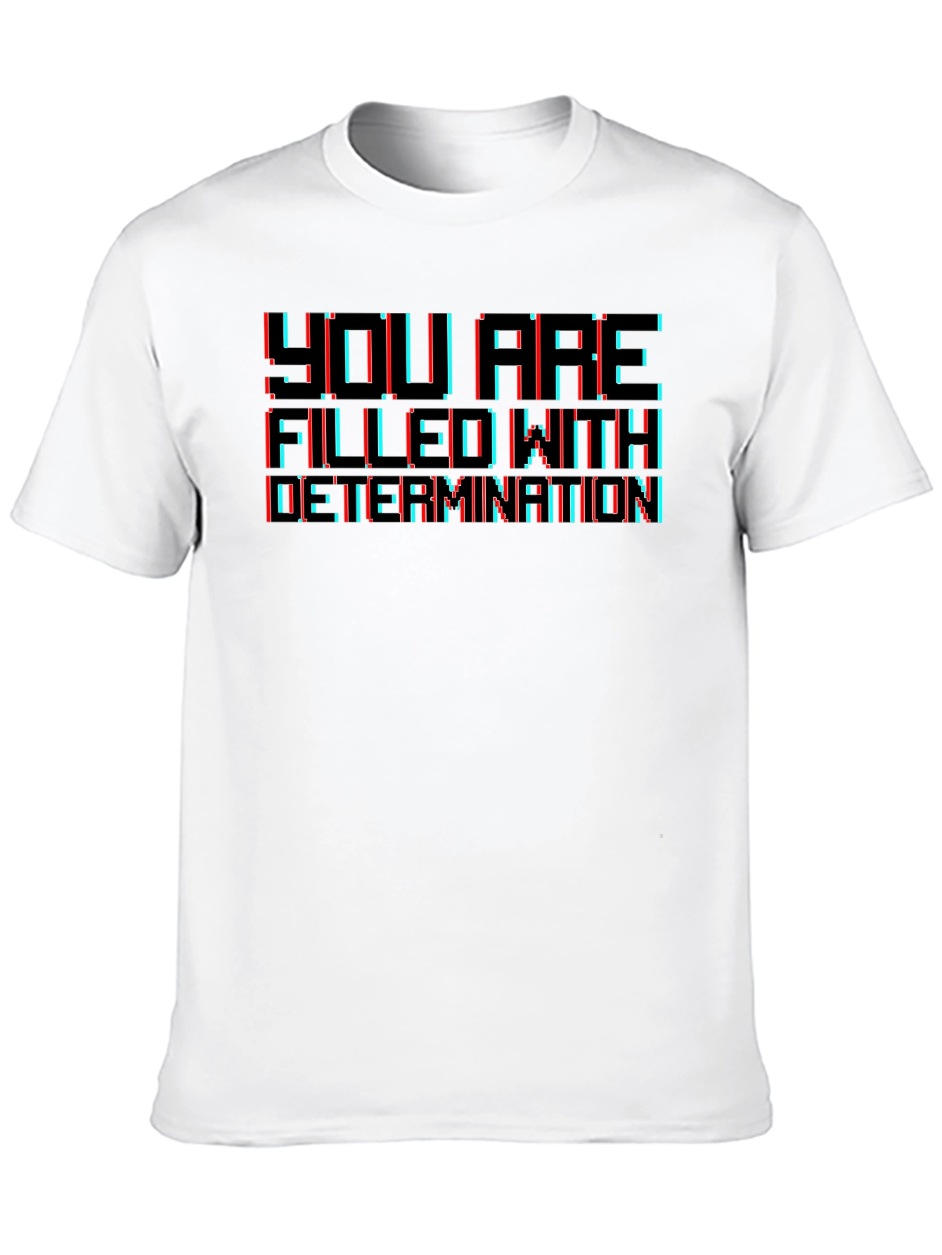 Black Determination Graphic T-Shirt - Retro Gaming Style view 10
