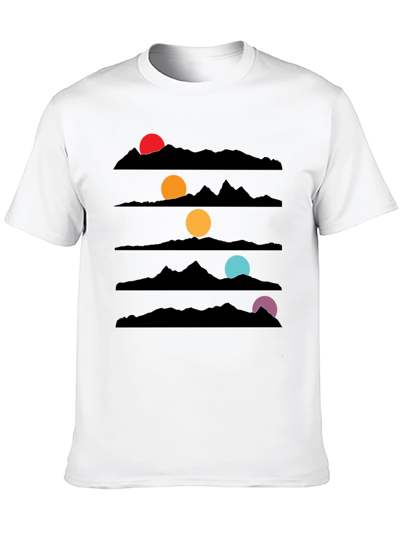 Black Sunset Mountainscape Graphic Tee view 10