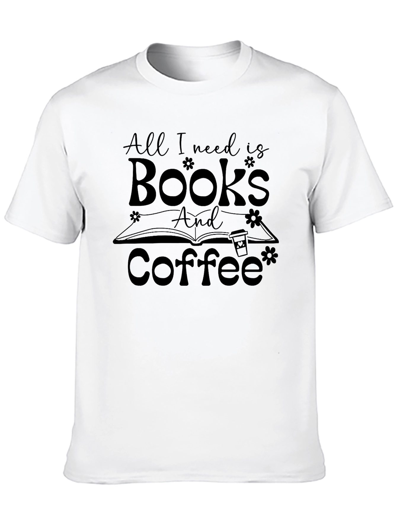 Black Books and Coffee Graphic T-Shirt view 10