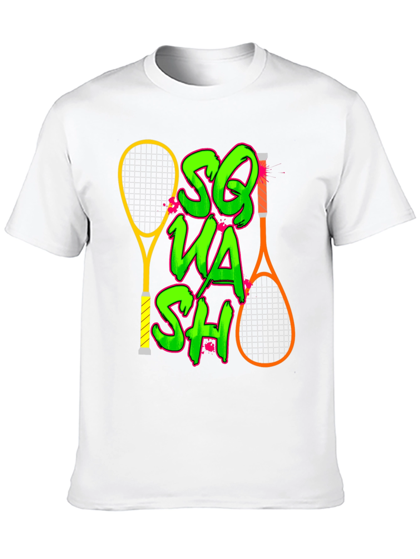 Black Squash Racket Graphic T-Shirt view 10