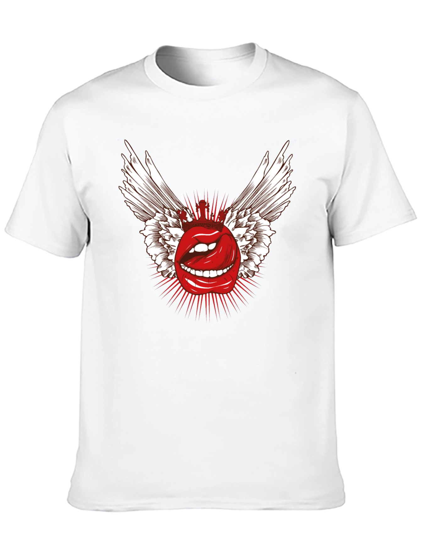 Black Winged Lips Graphic T-Shirt - Bold & Edgy view 10