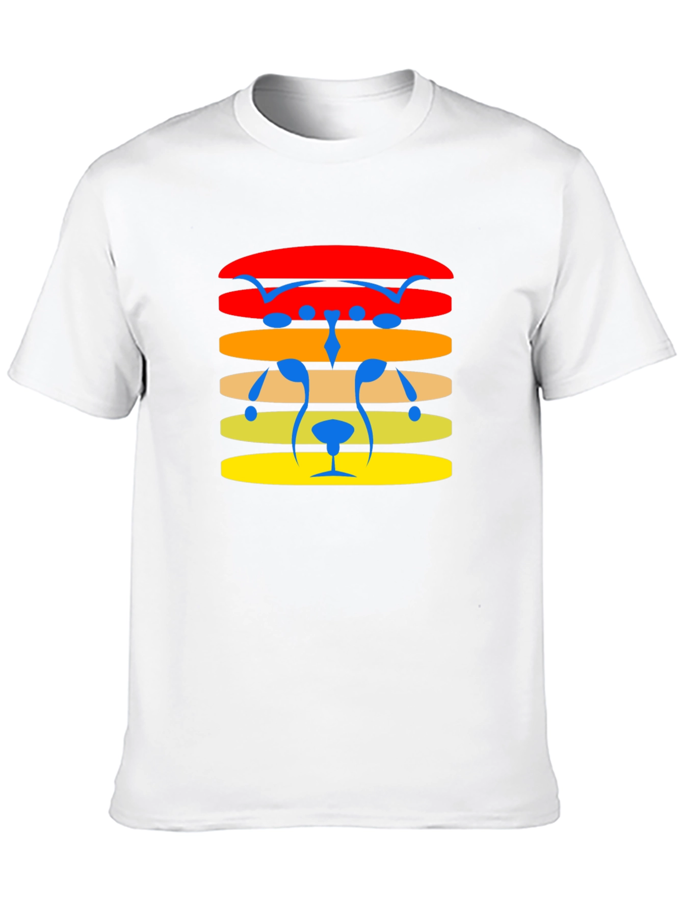 Black Retro Striped Bear Face Graphic Tee - Black view 10