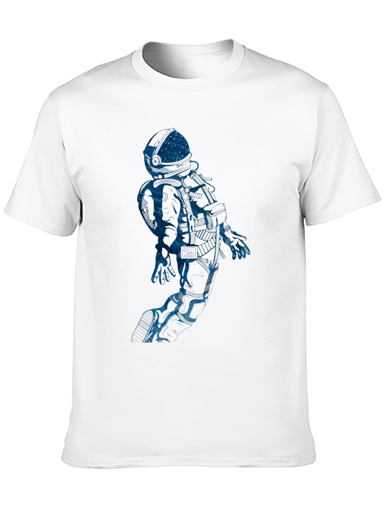Black Astronaut Graphic Tee - Black Cotton Blend view 10
