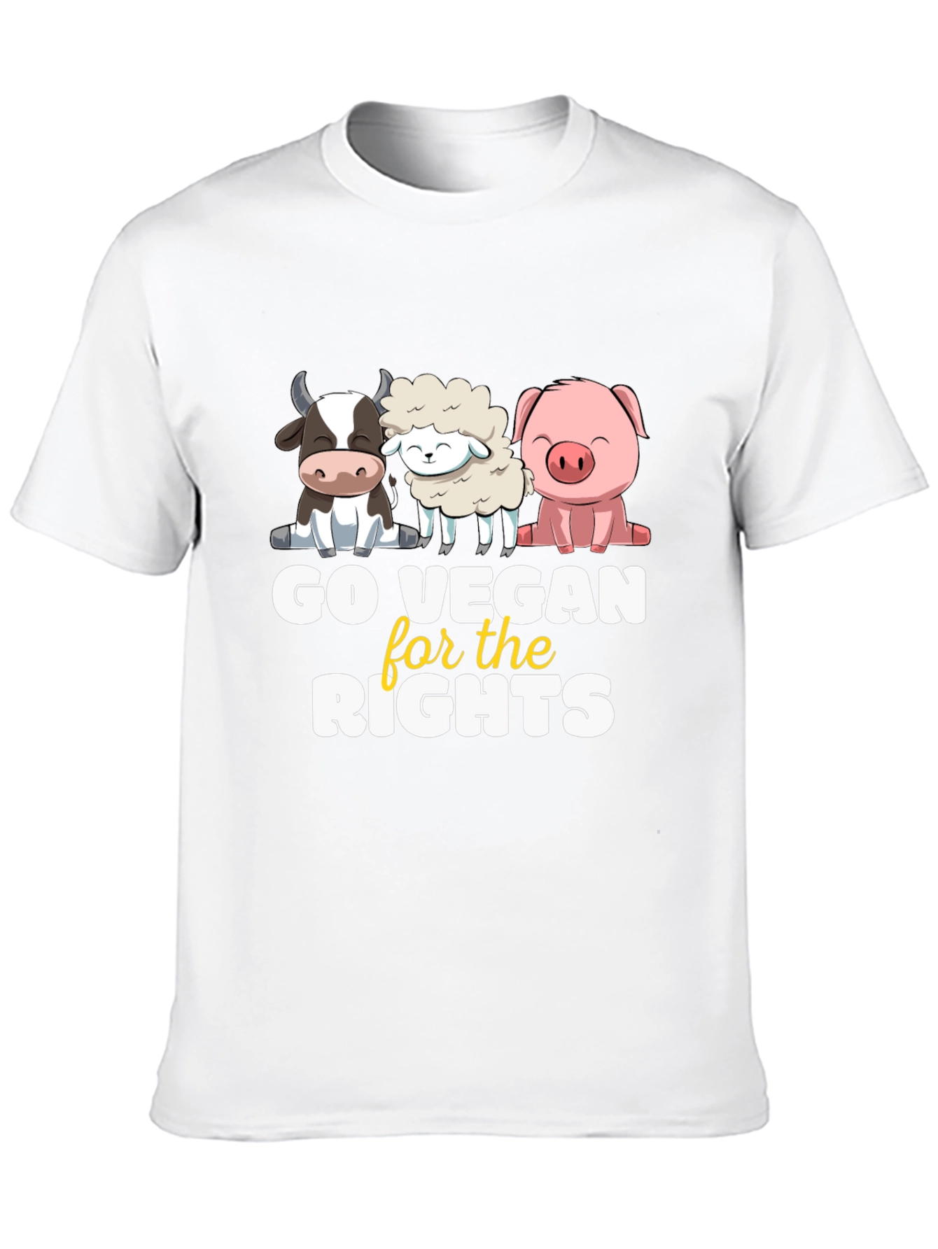 Black Go Vegan for the Rights Tee view 10