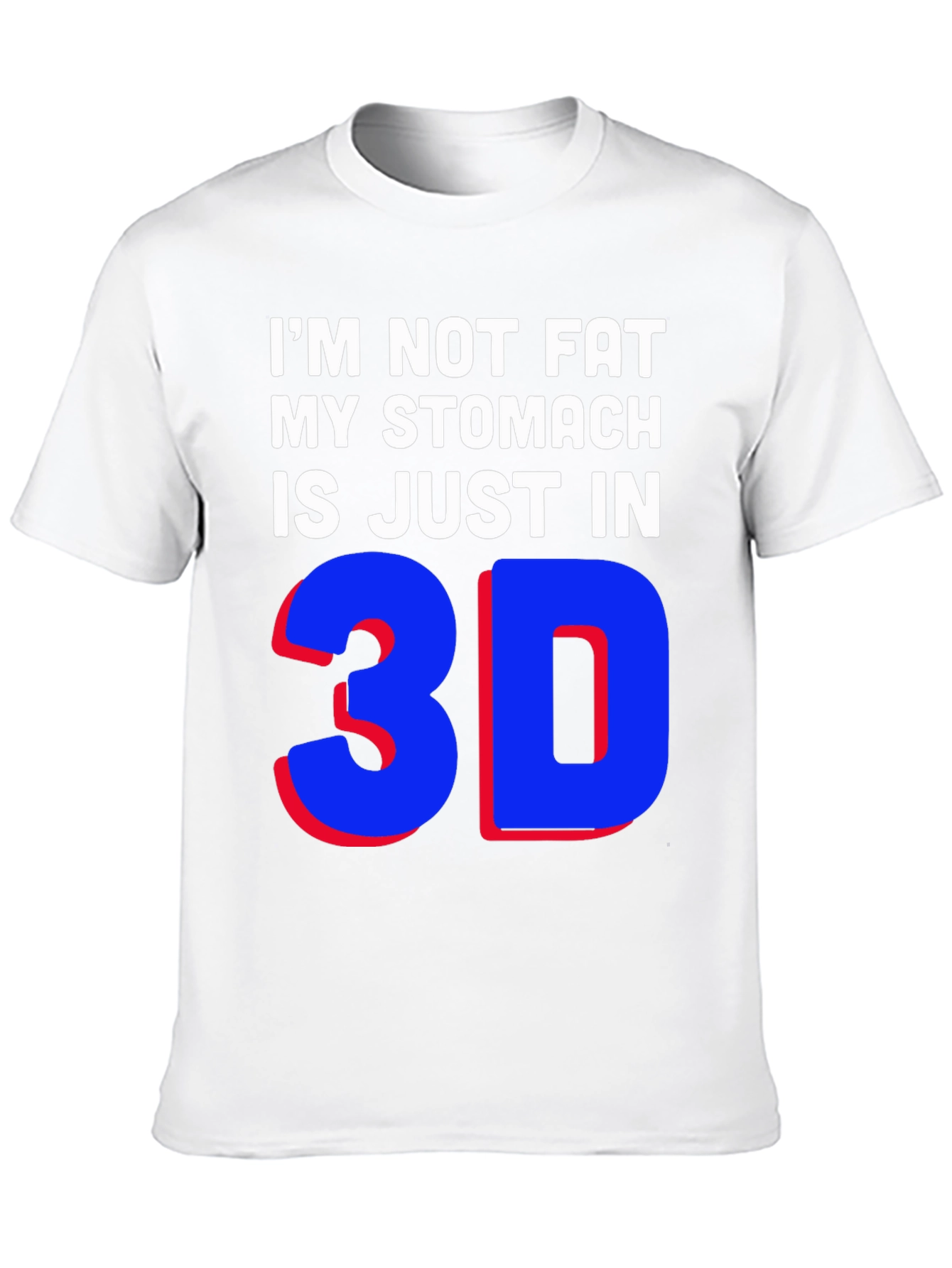 Black Funny 3D Stomach T-Shirt - Black Graphic Tee view 10