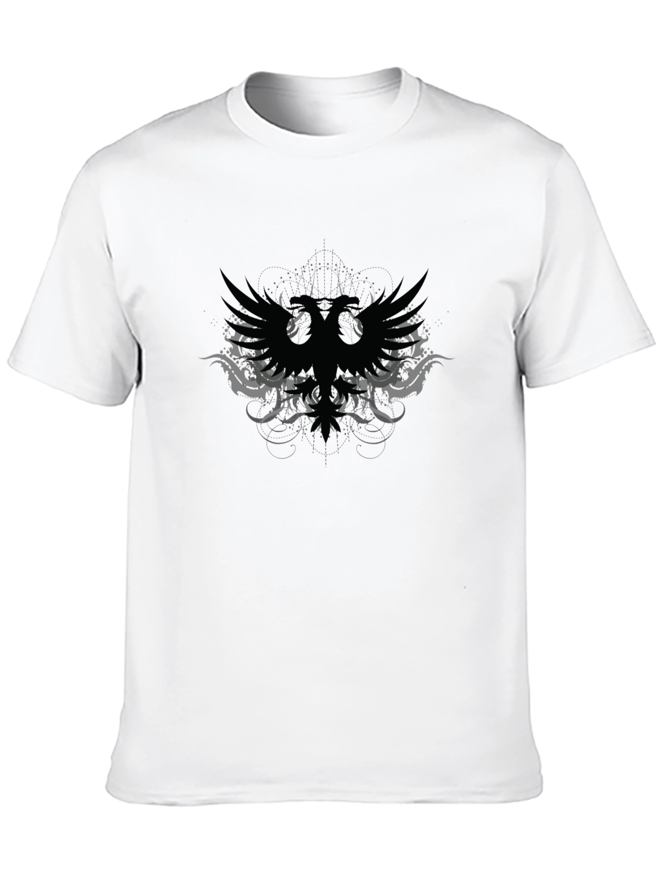 Black Black Graphic Tee - Double Headed Eagle Design view 10