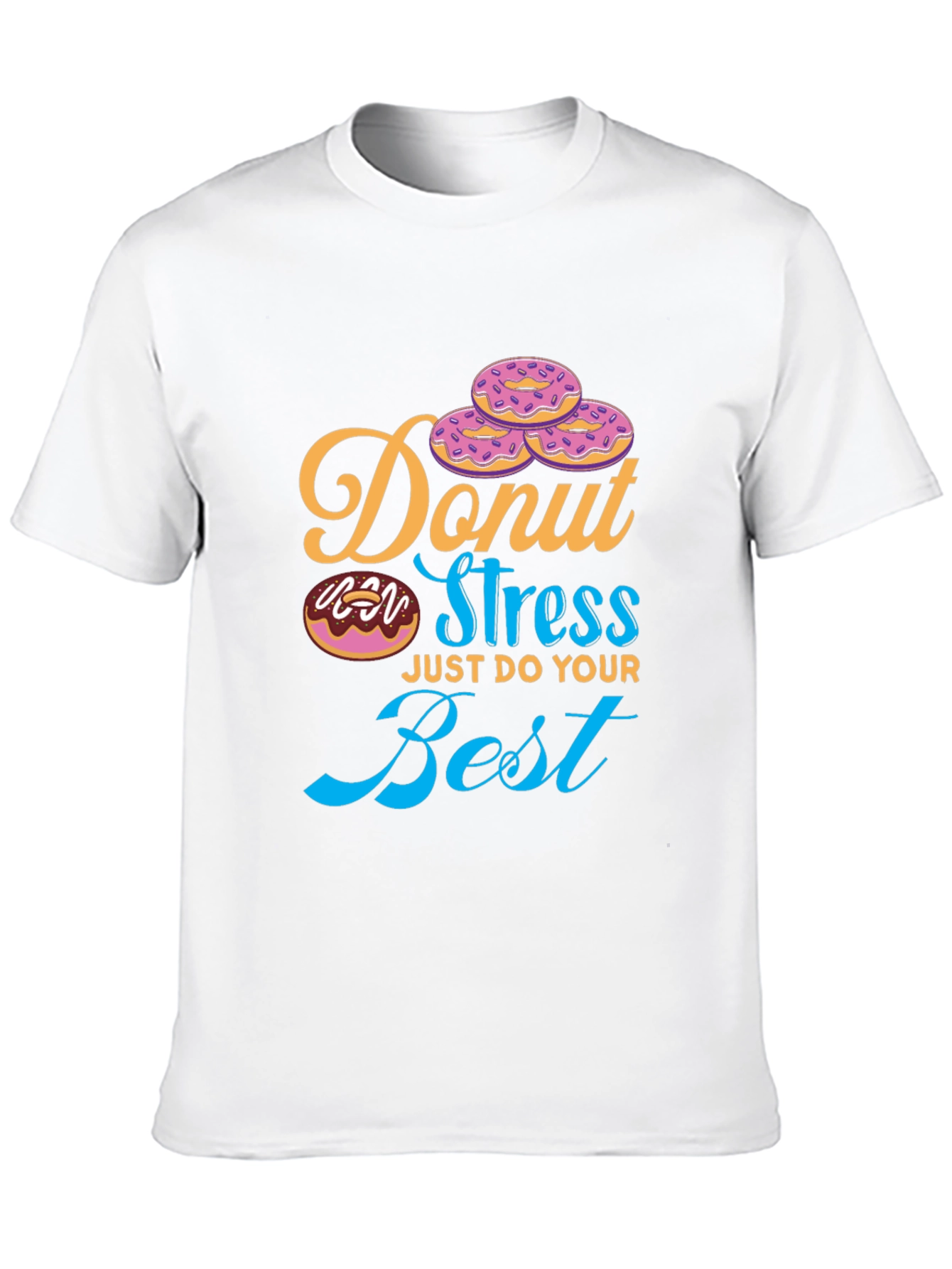 Black Donut Stress T-Shirt - Just Do Your Best Tee view 10