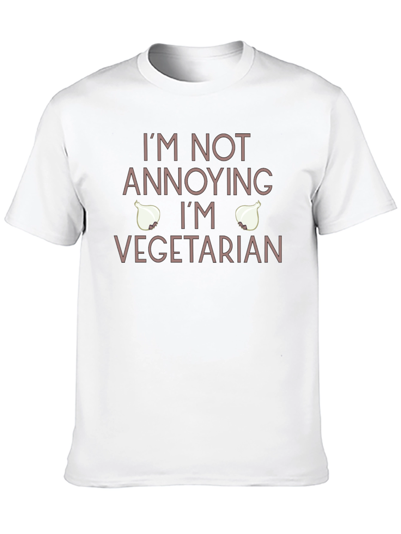 Black Vegetarian Humor T-Shirt - Annoying Onion Design view 10