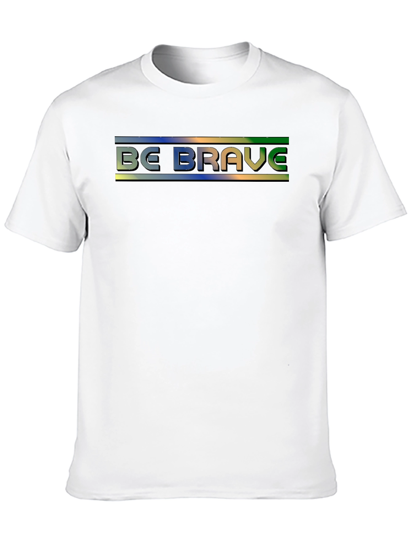 Black Be Brave T-Shirt - Gradient Text Design view 10