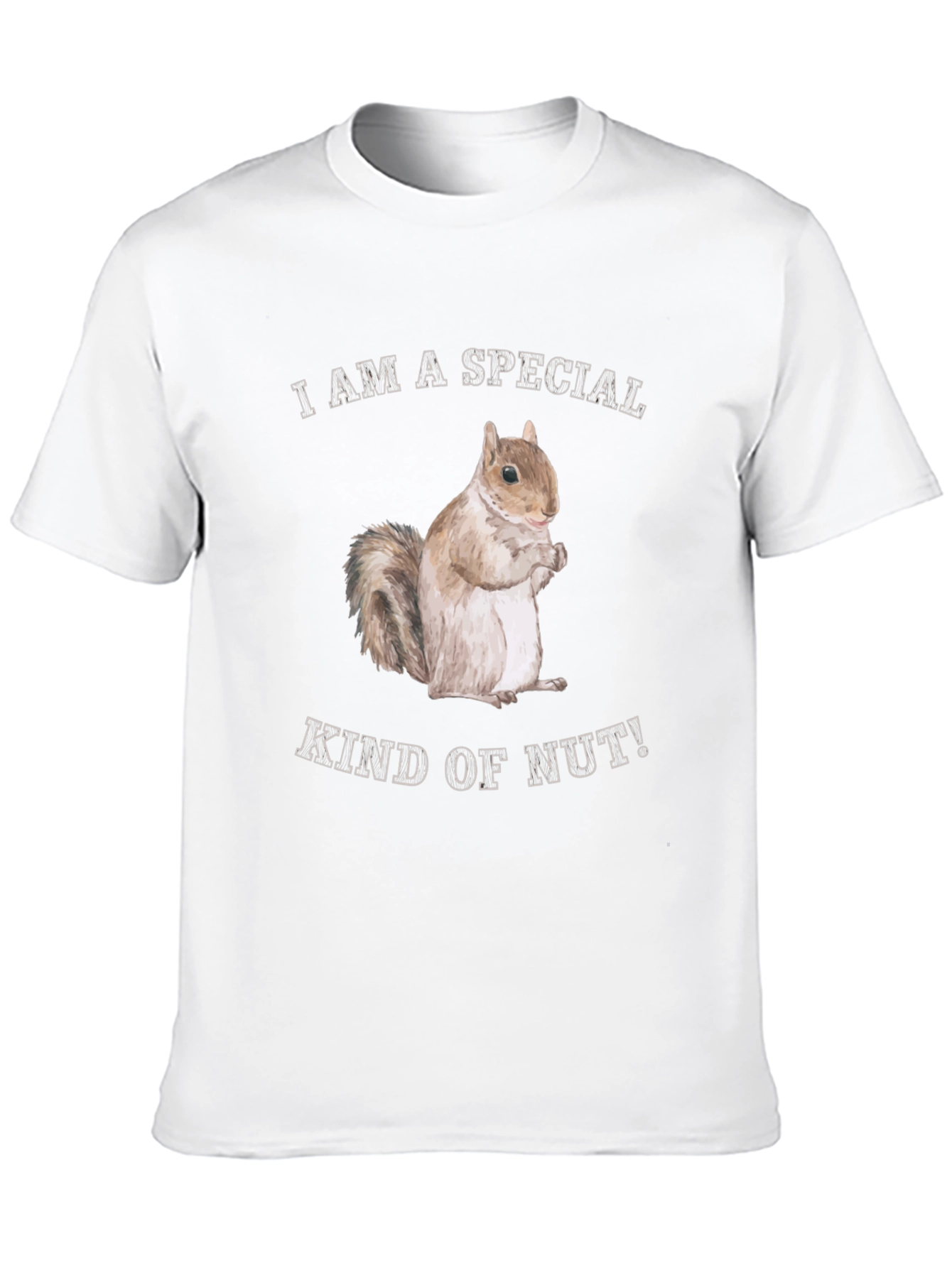 Black Funny Squirrel "Special Kind of Nut" Graphic T-Shirt view 10